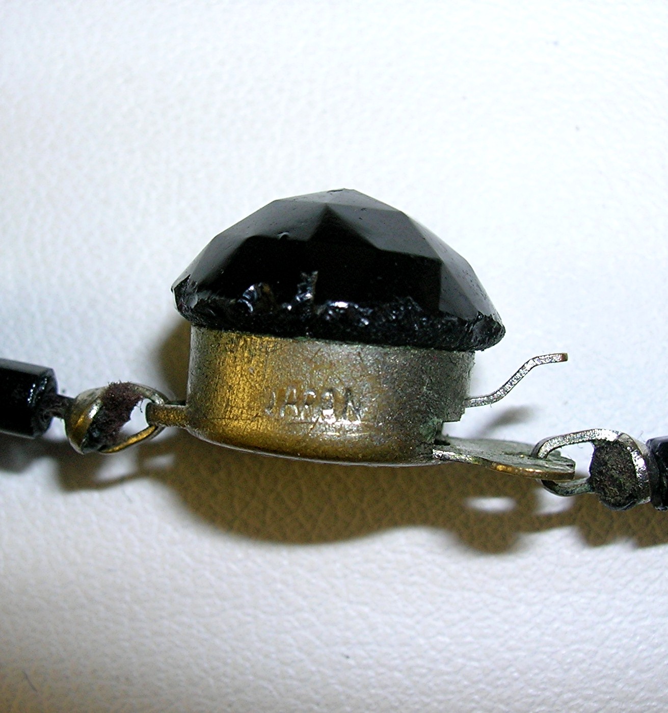 Jet Black Faceted 11mm Glass  Beads Japan