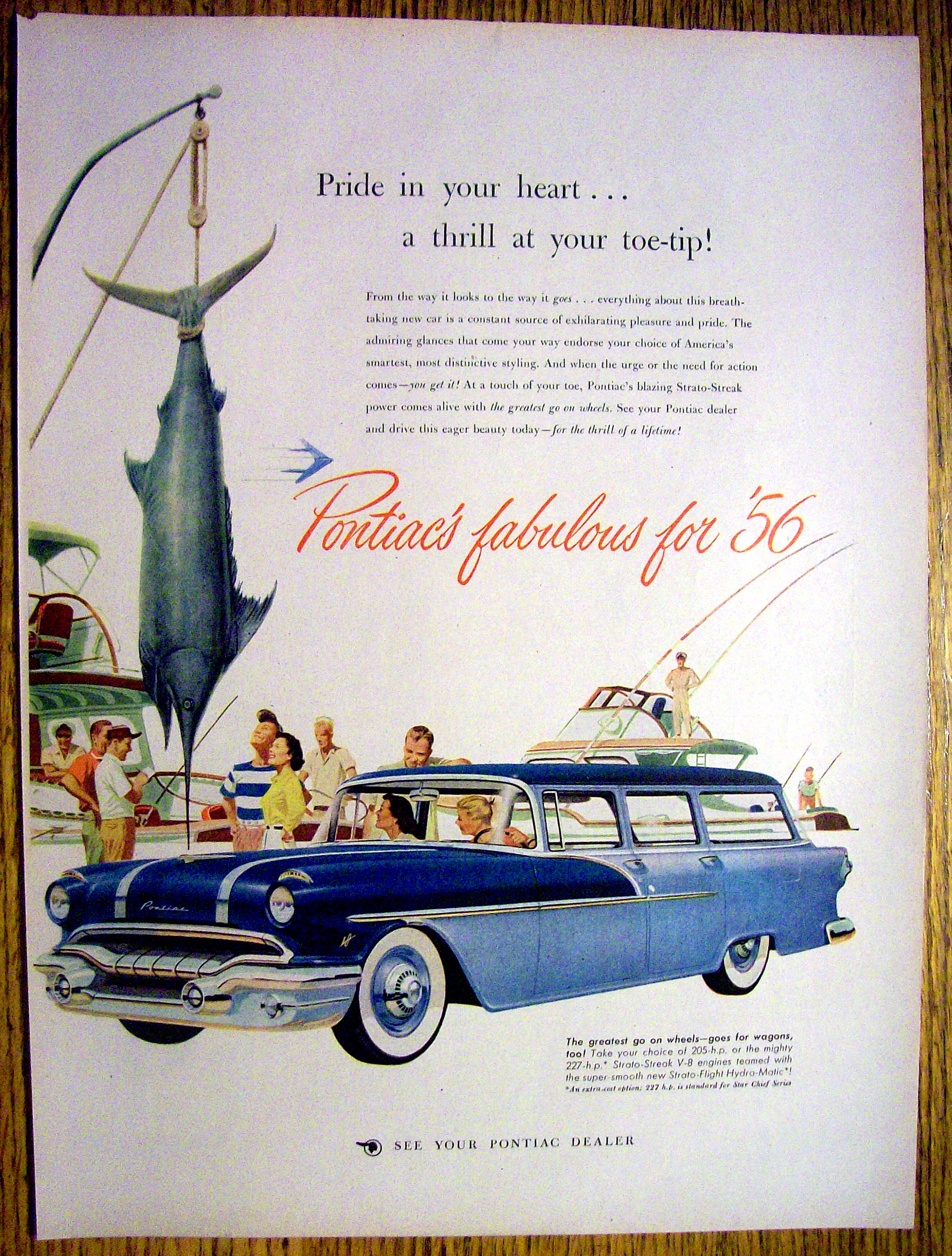 1956 Pontiac with the Pontiac Station Wagon