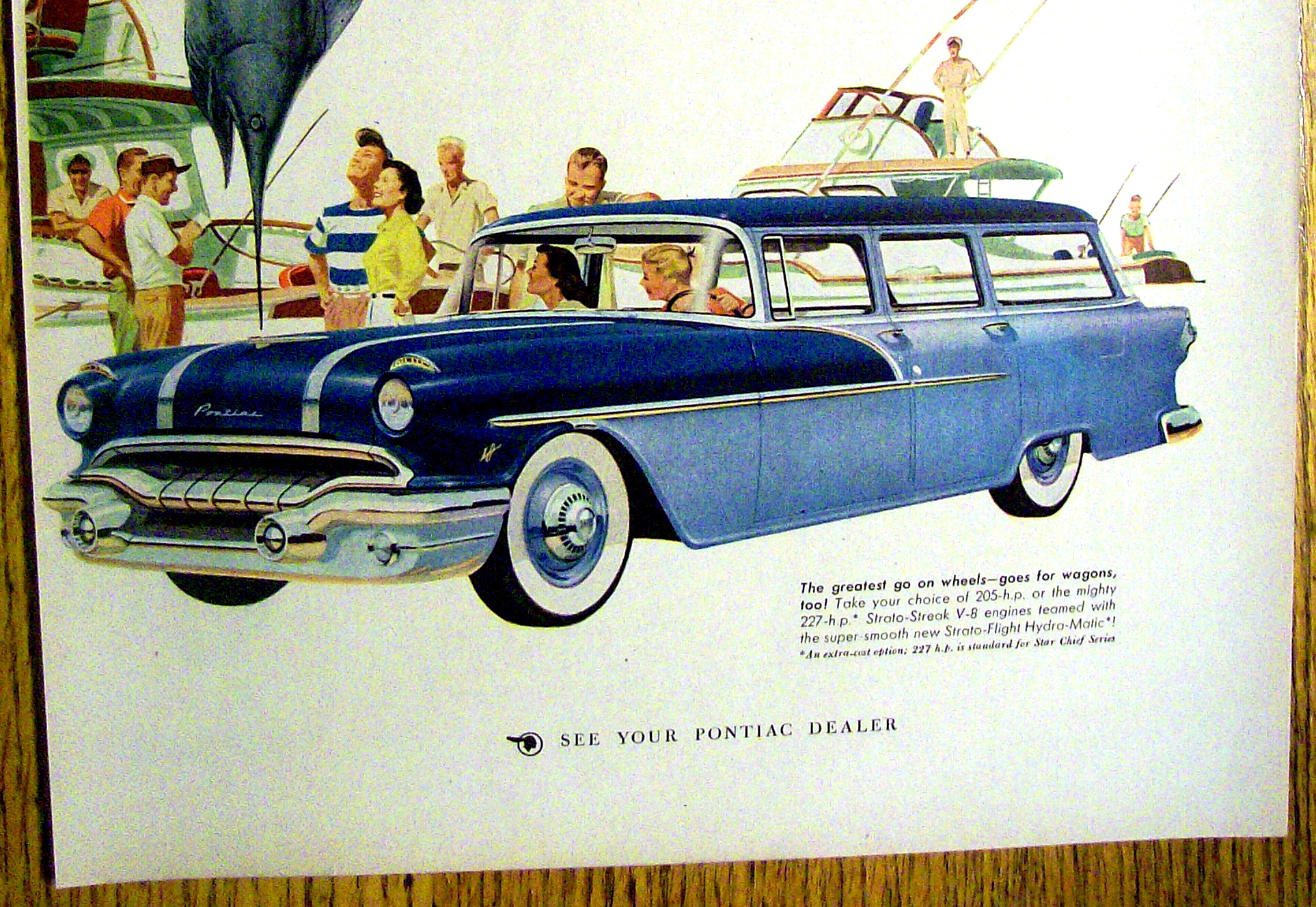 1956 Pontiac with the Pontiac Station Wagon