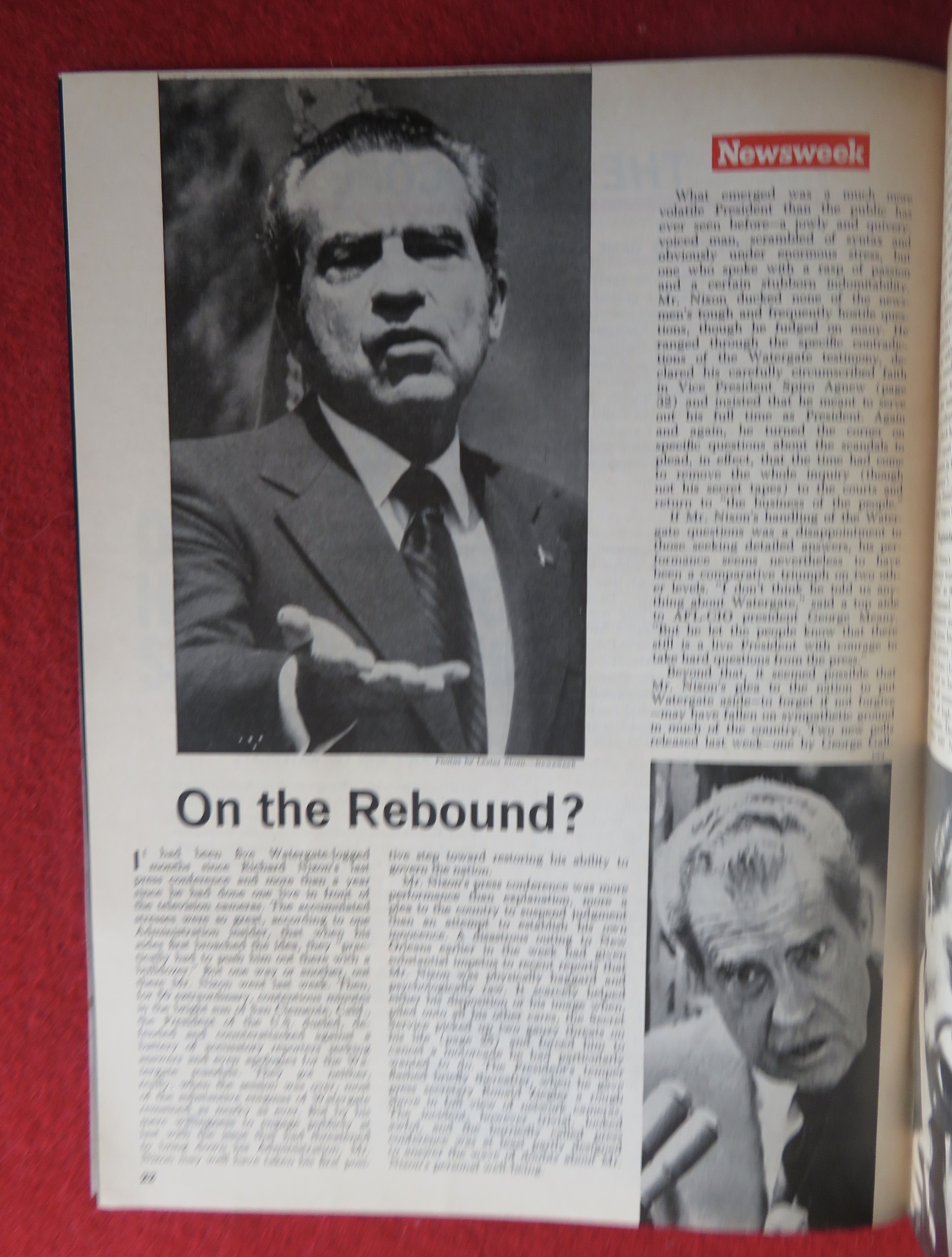 Newsweek Magazine September 3, 1973 On The Rebound?