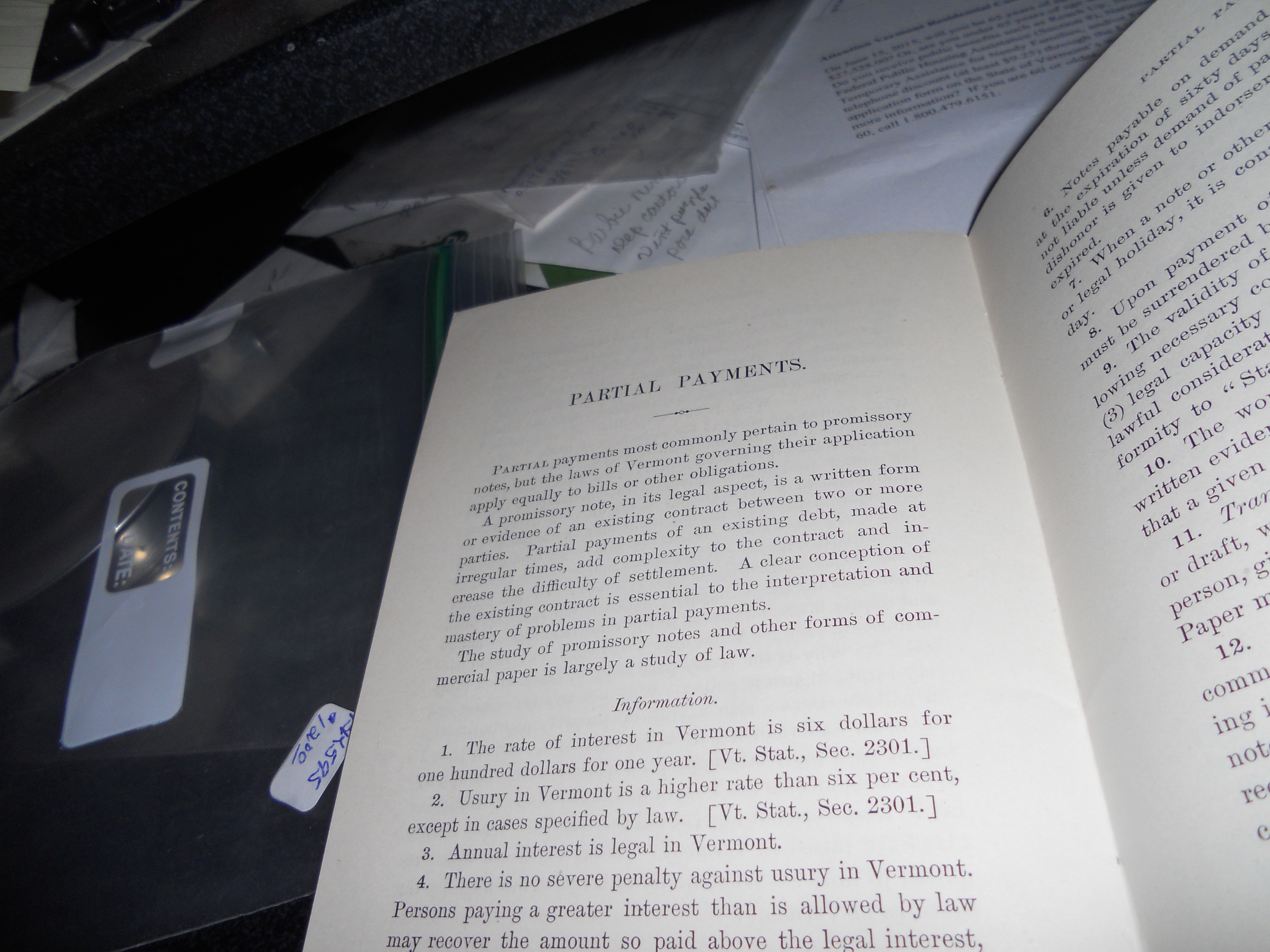 Taxation and Partial Payments in Vermont 1900