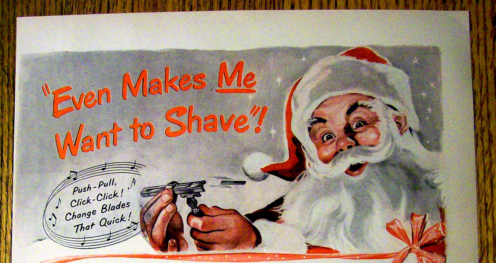 1949 EverSharp Schick Injector Razor with Santa Claus