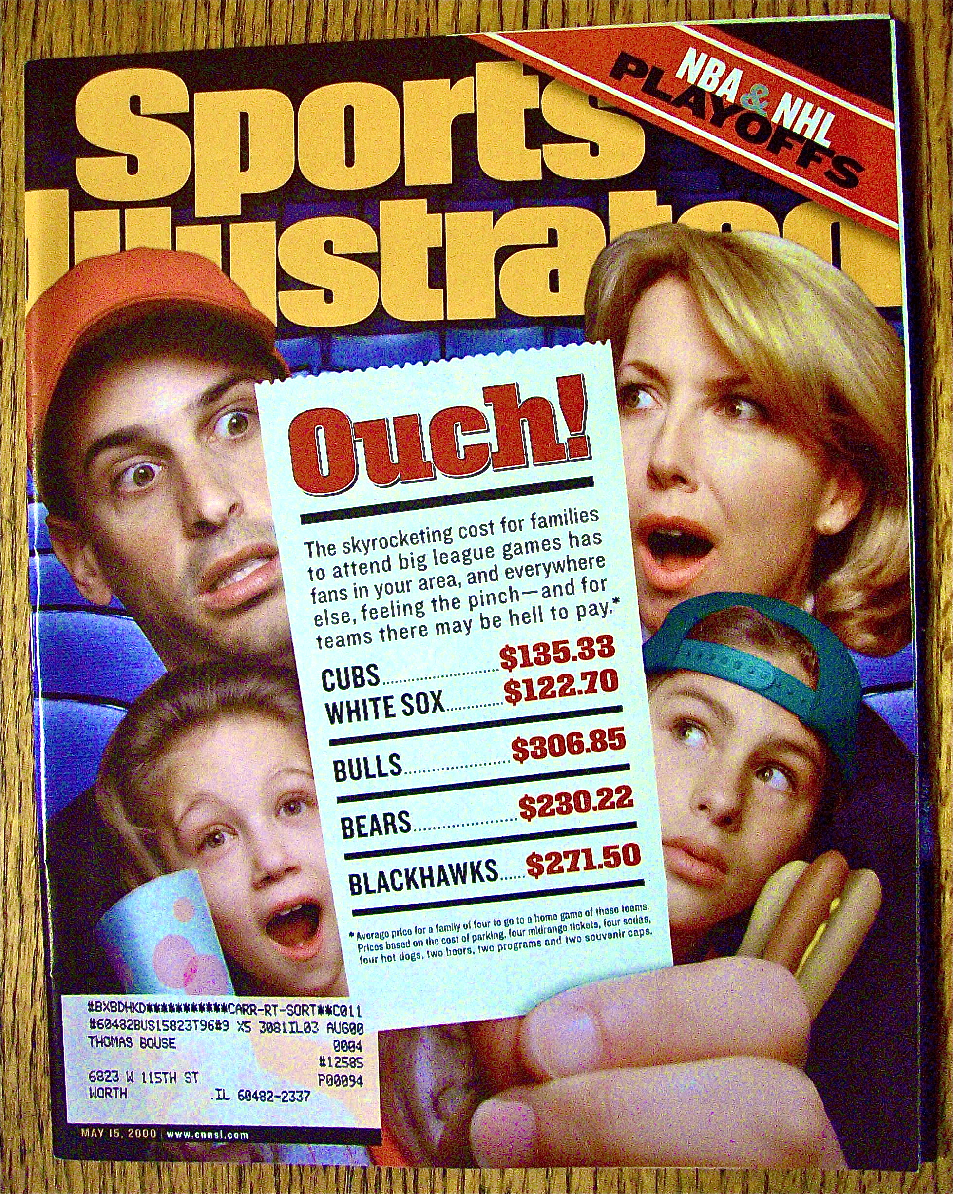 Sports Illustrated Magazine-May 15, 2000-Skyrocket Cost