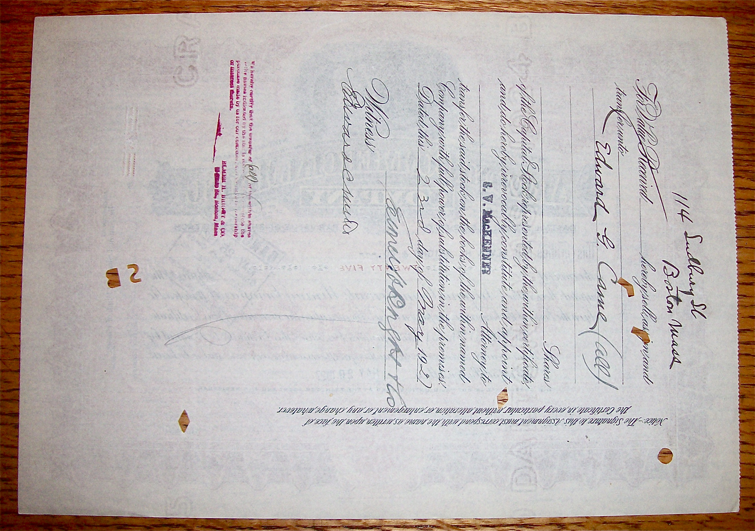 1927 Arizona Commercial Mining Co Stock Certificate