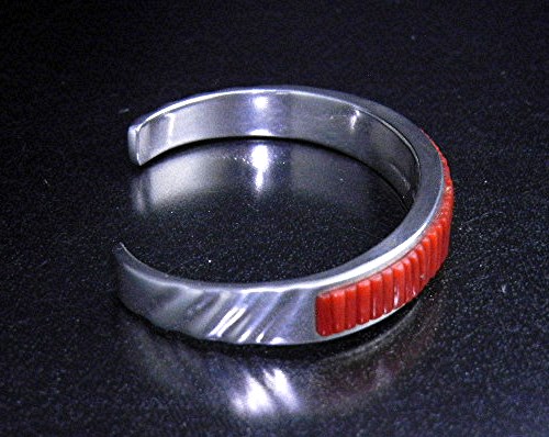 Calvin Begay Coral Sterling Silver Native American