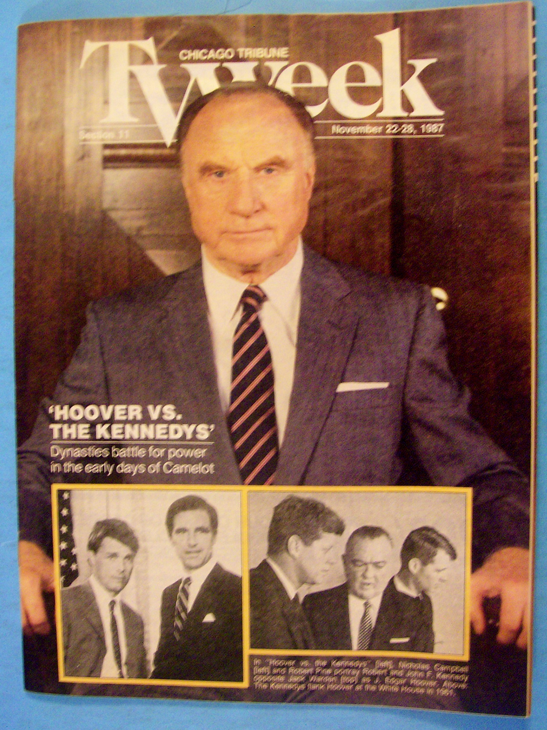 TV Week November 22-28, 1987 Hoover vs The Kennedys