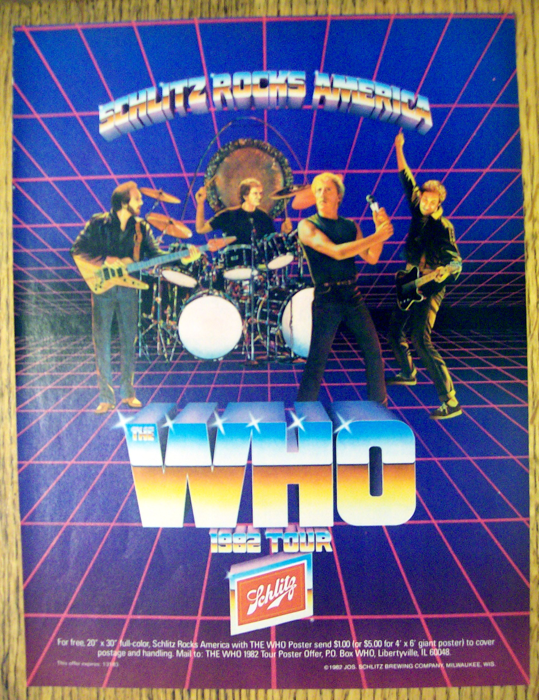 1982 Schlitz Beer with The Who Tour