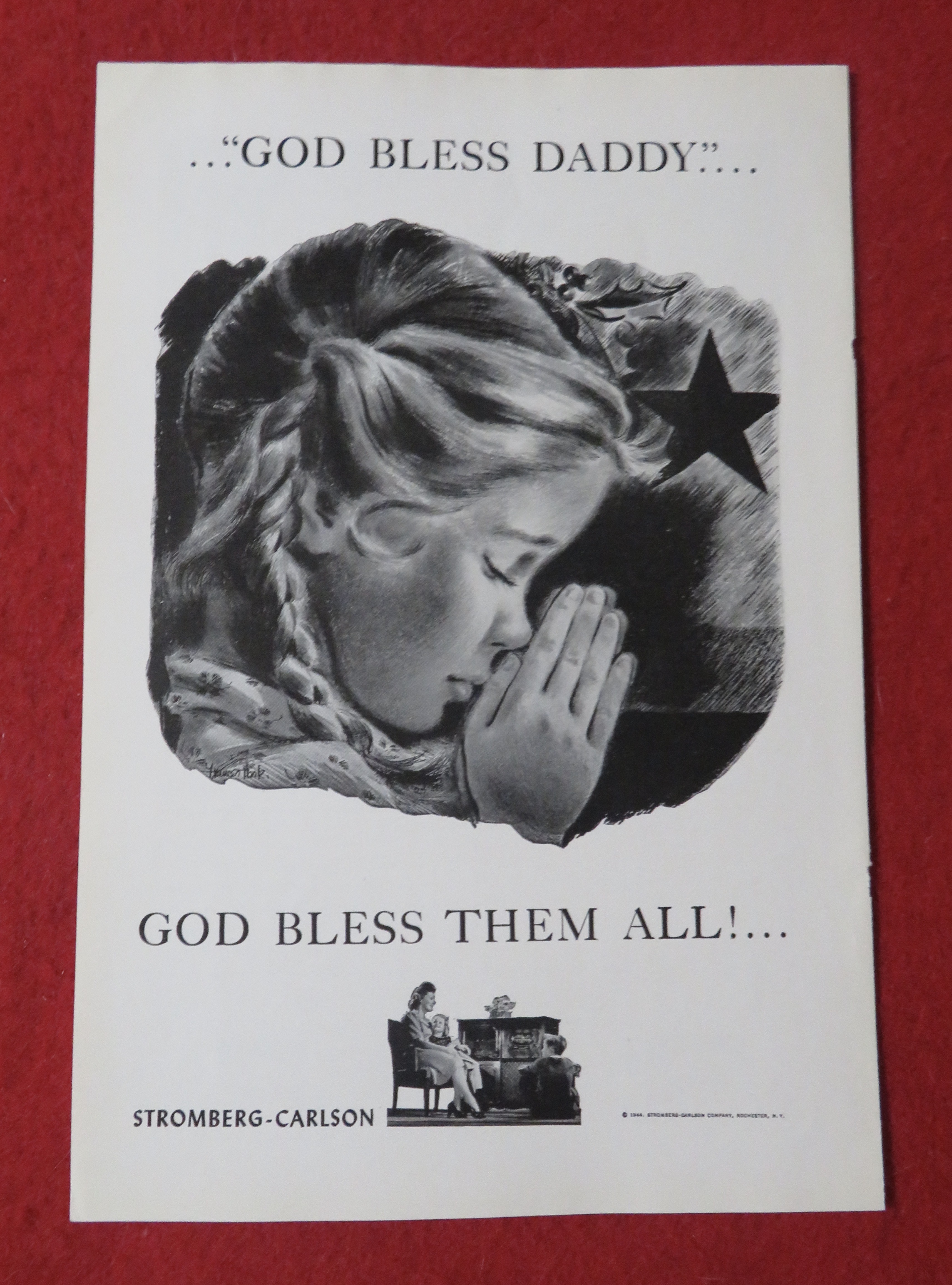 1944 Stromberg Carlson with Little Girl Praying