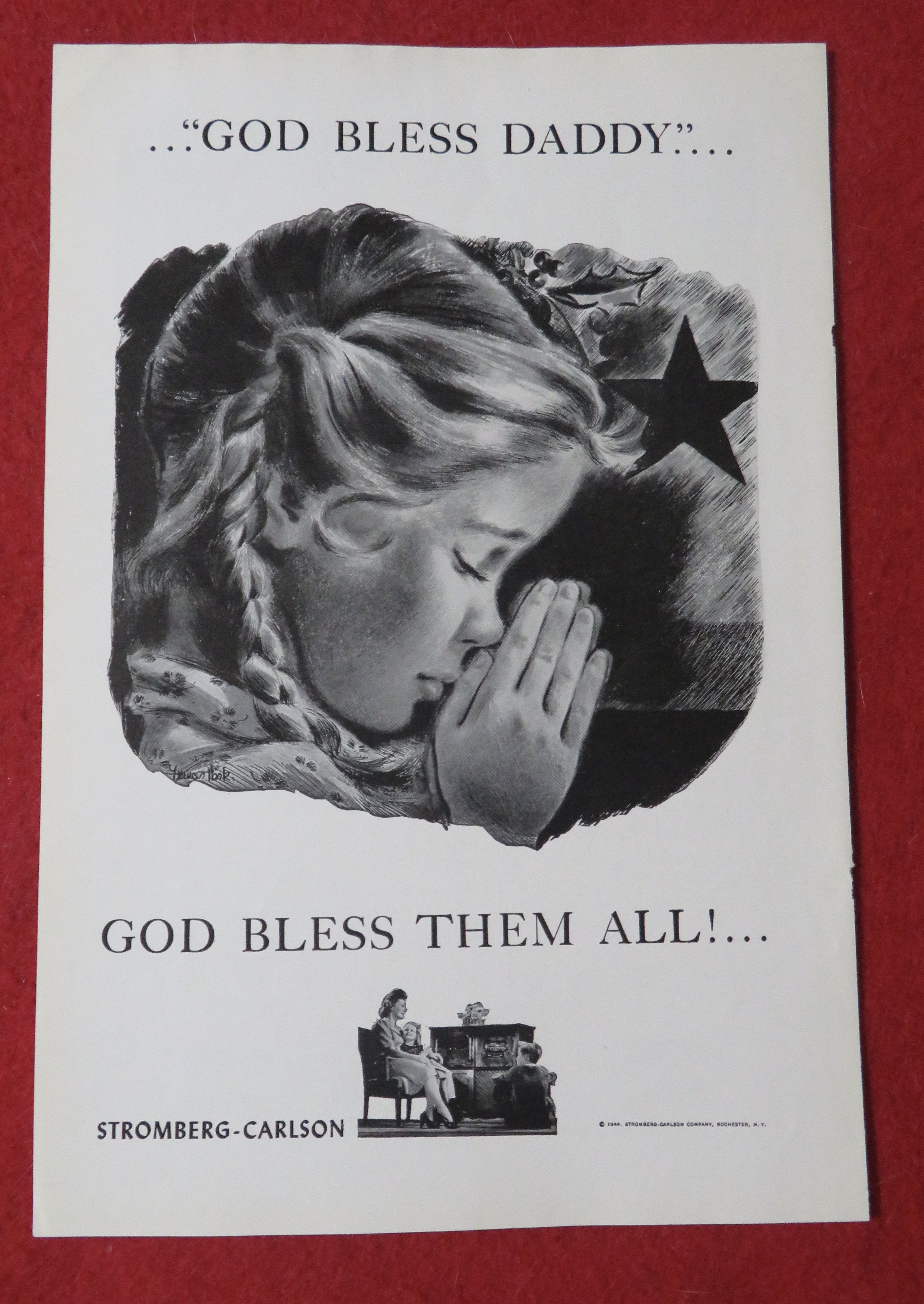 1944 Stromberg Carlson with Little Girl Praying