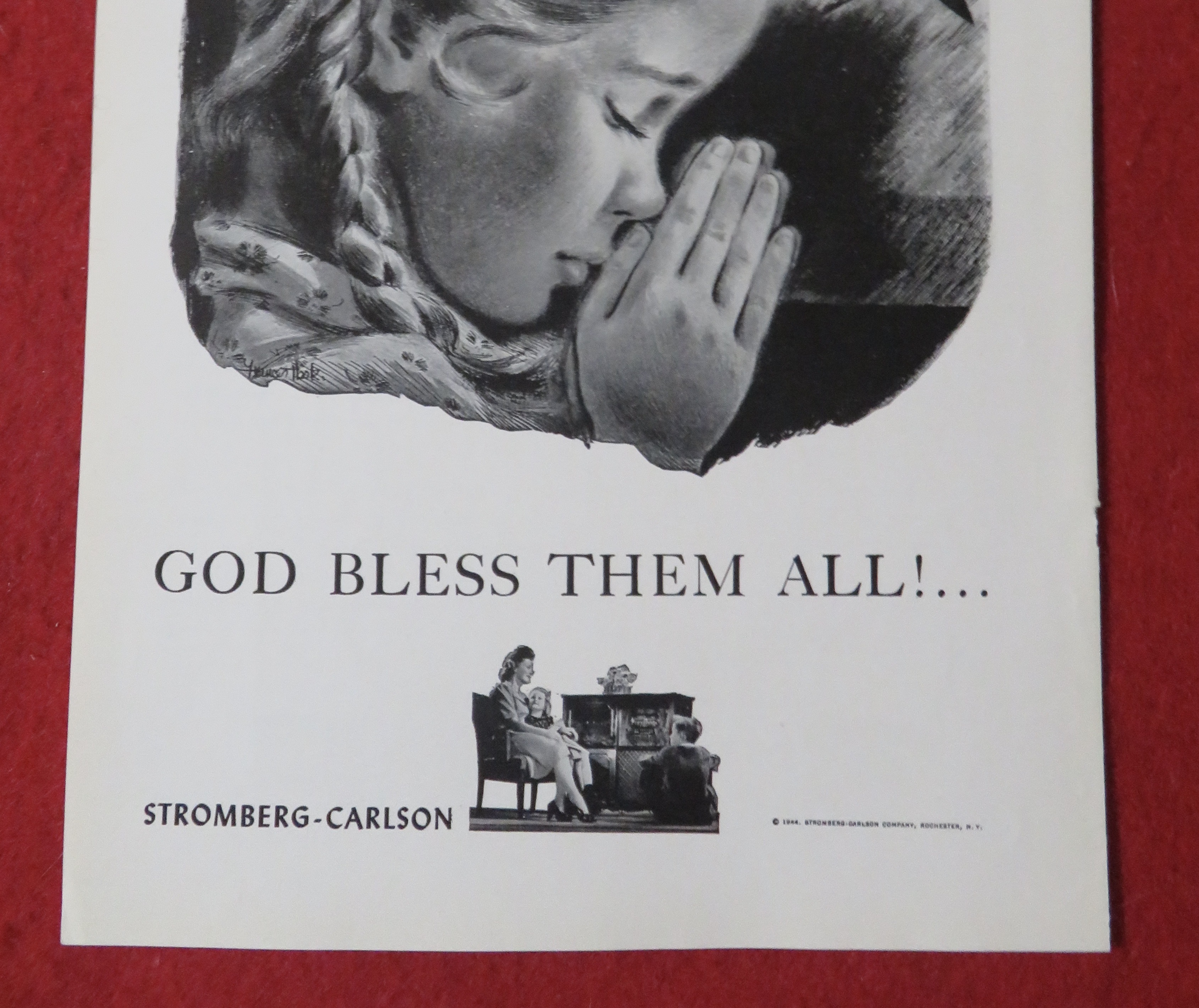 1944 Stromberg Carlson with Little Girl Praying