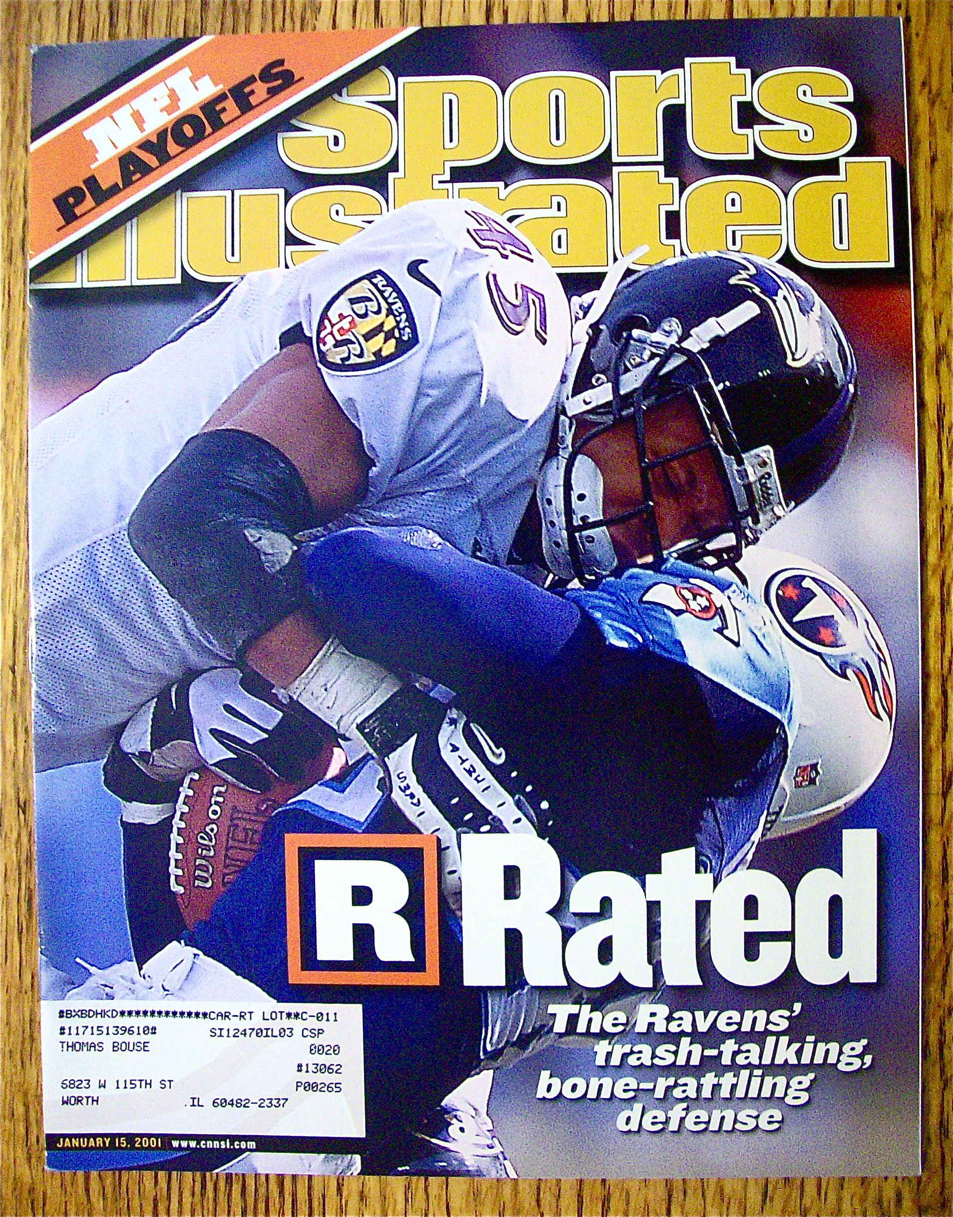 Sports Illustrated Magazine January 15, 2001 Ravens