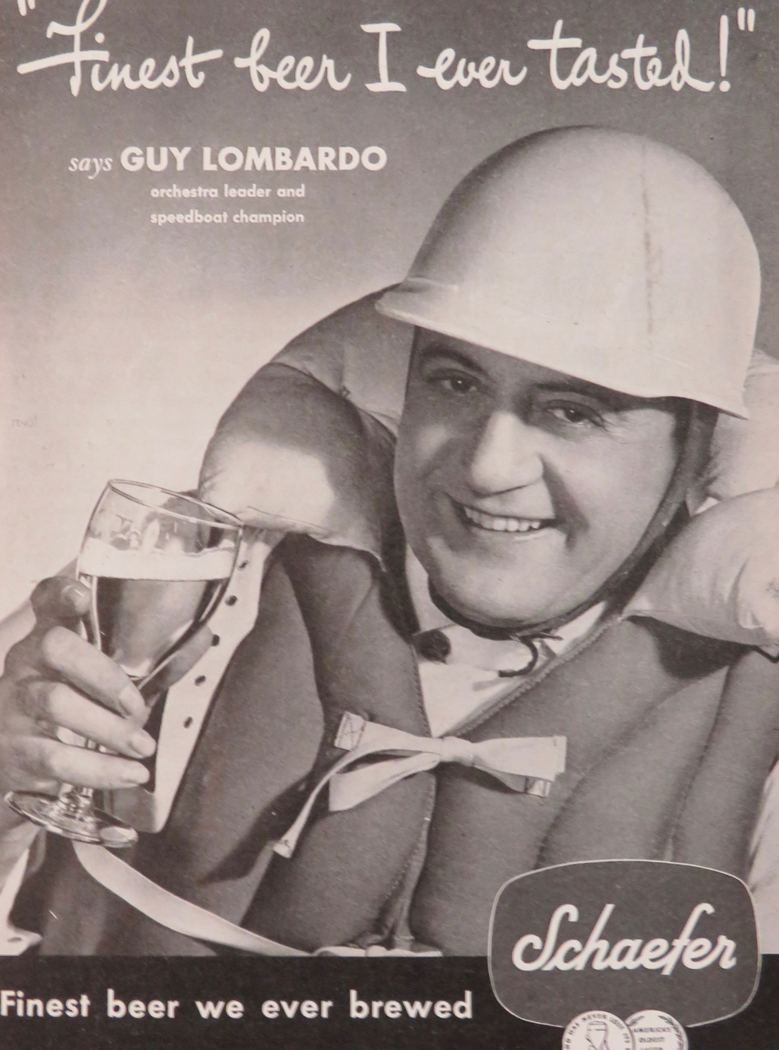 1947 Schaefer Beer with Orchestra Leader Guy Lombardo