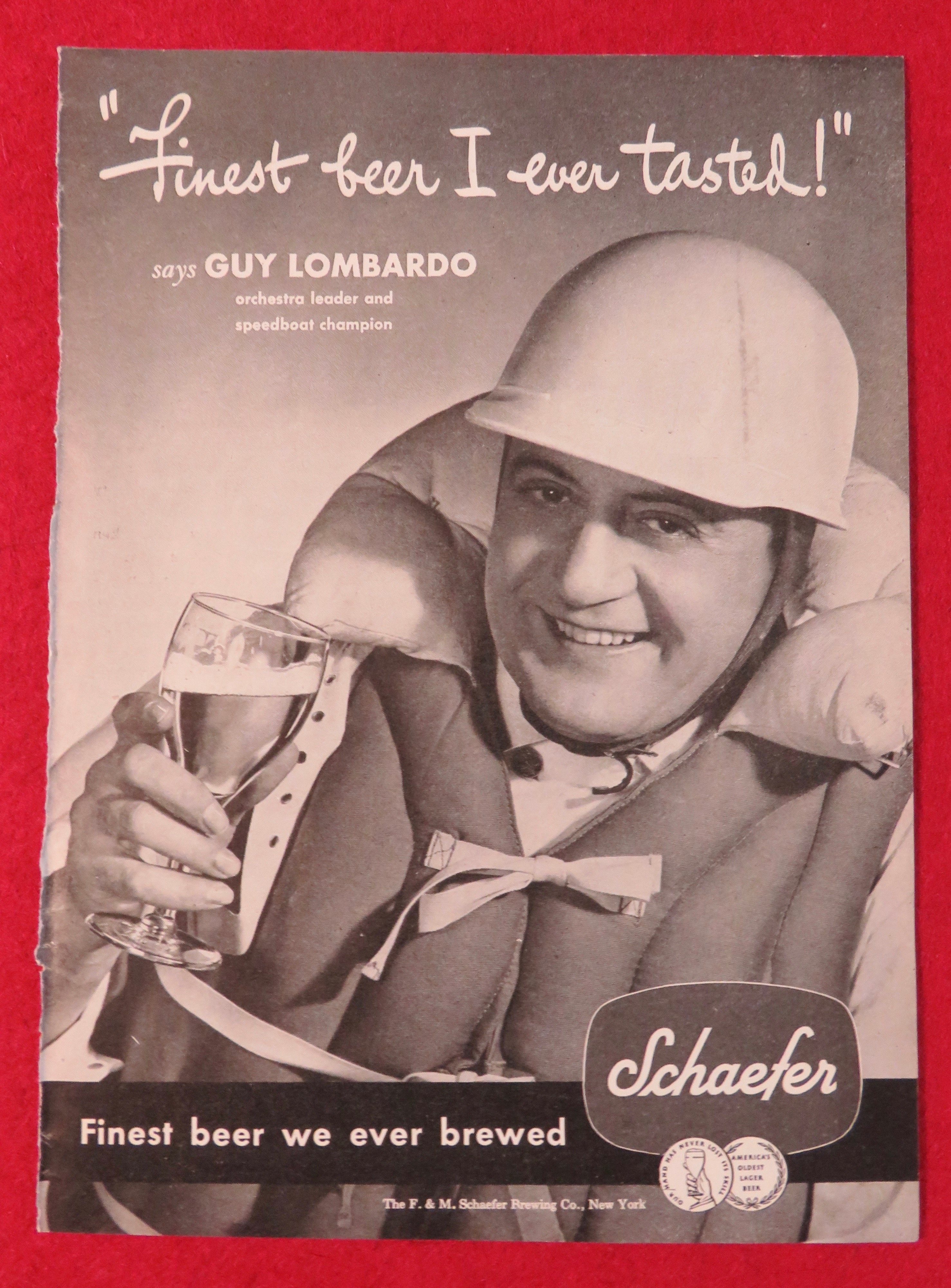 1947 Schaefer Beer with Orchestra Leader Guy Lombardo