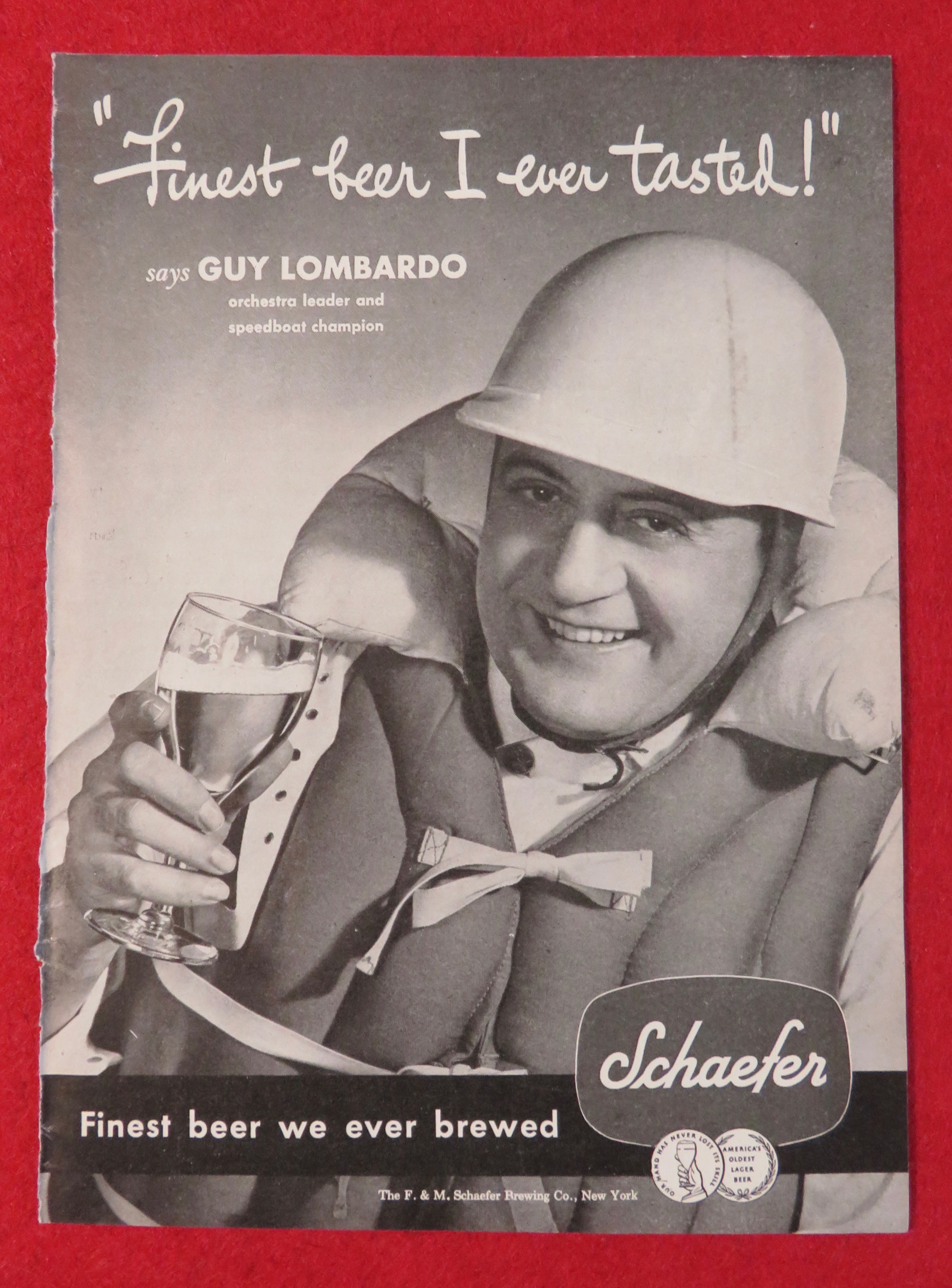 1947 Schaefer Beer with Orchestra Leader Guy Lombardo