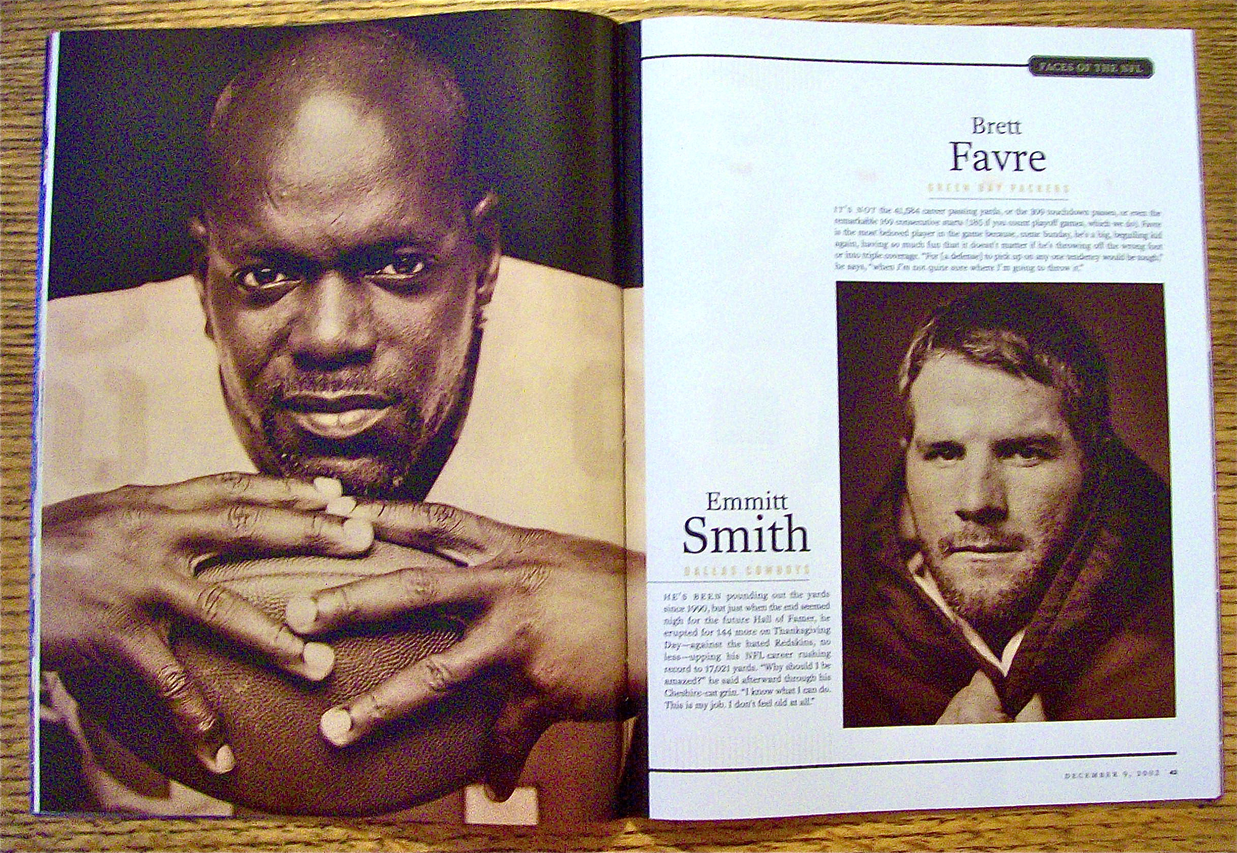 Sports Illustrated Magazine December 9, 2002 Faces-NFL