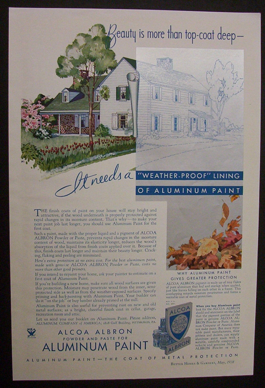 1934 Alcoa Albron Aluminum Paint