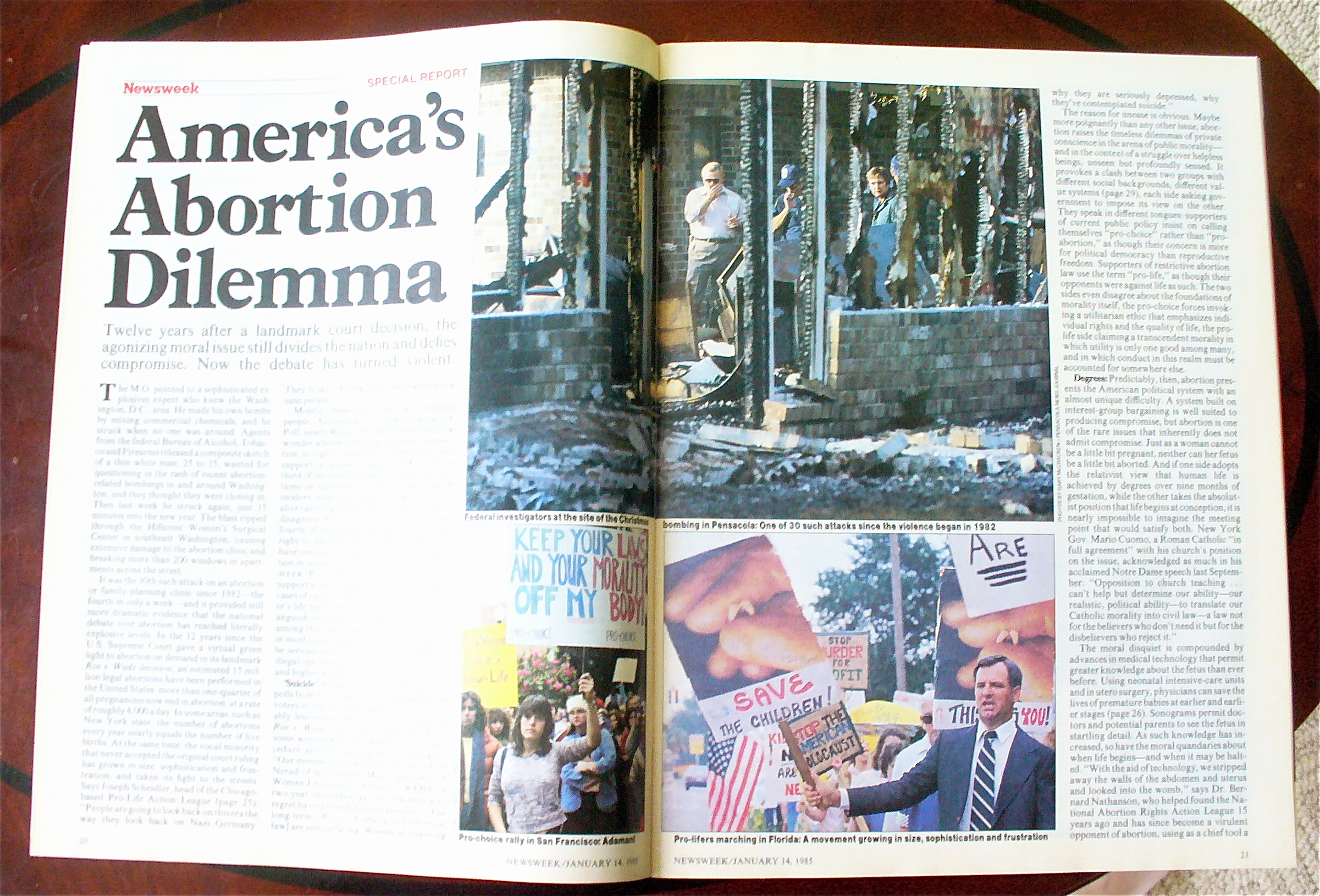 Newsweek Magazine-January 14, 1985-Abortion