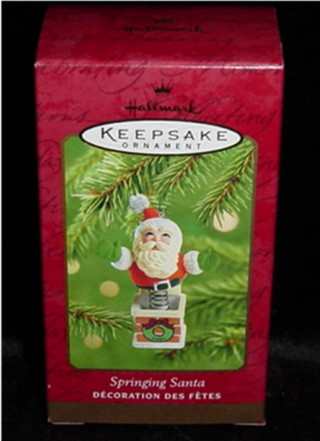 Springing Santa Hallmark Ornament