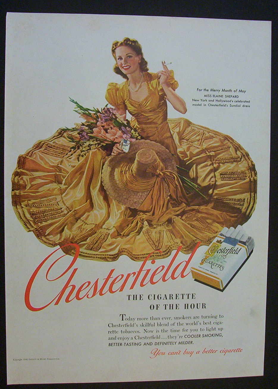 1940  Chesterfield  Cigarettes