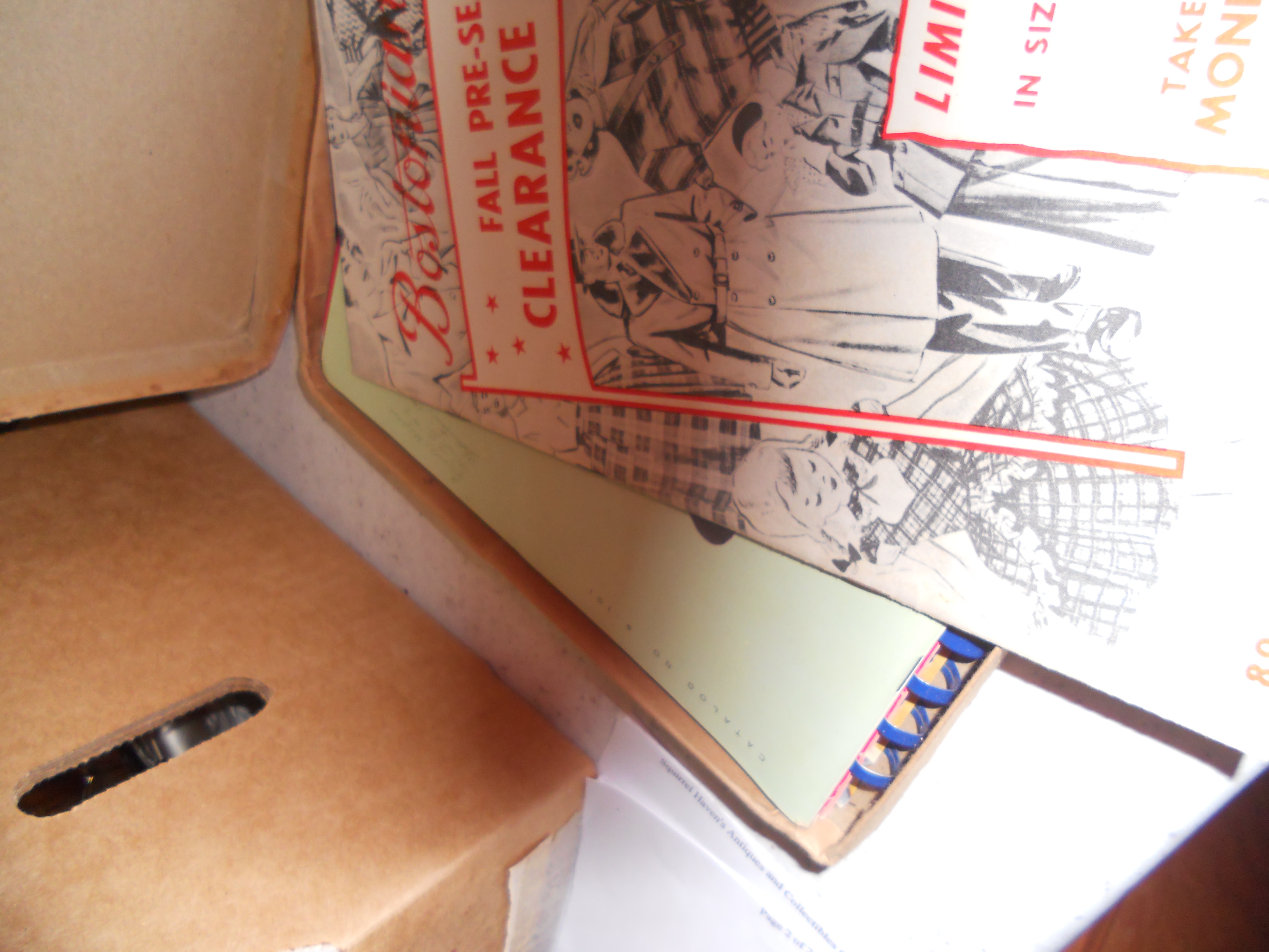 Bostonian Mfg. Co. Catalogs with mailer Box