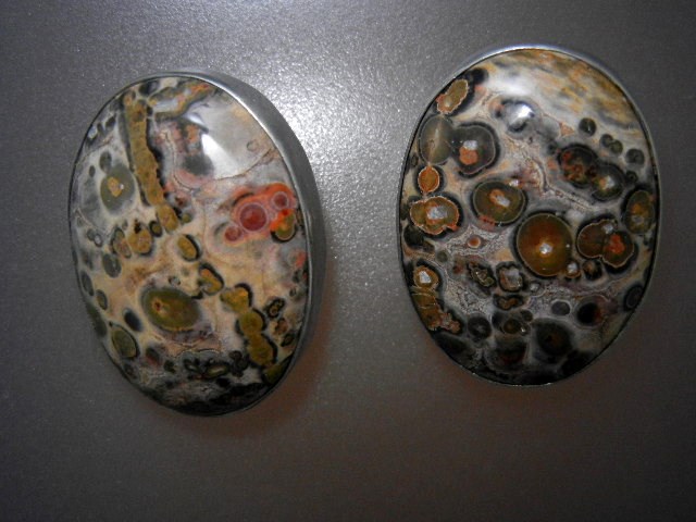 Silver Creations  Sterling Silver Agate Clip Earrings