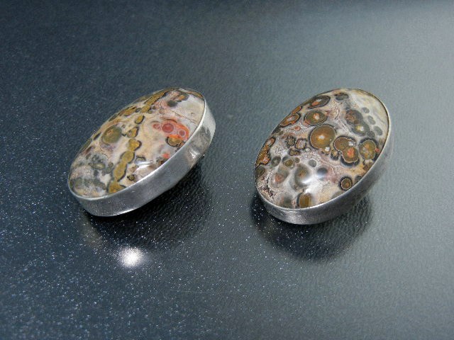 Silver Creations Sterling Silver Agate Clip Earrings