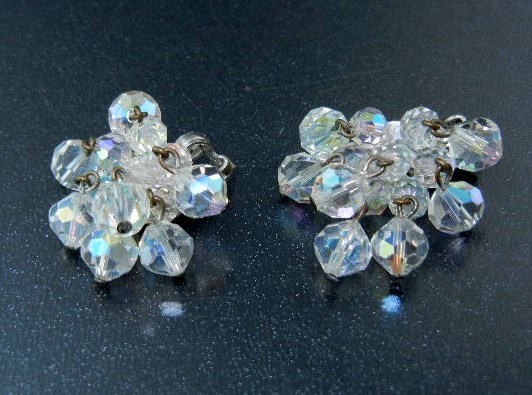 Crystal Beads Clip Earrings USA