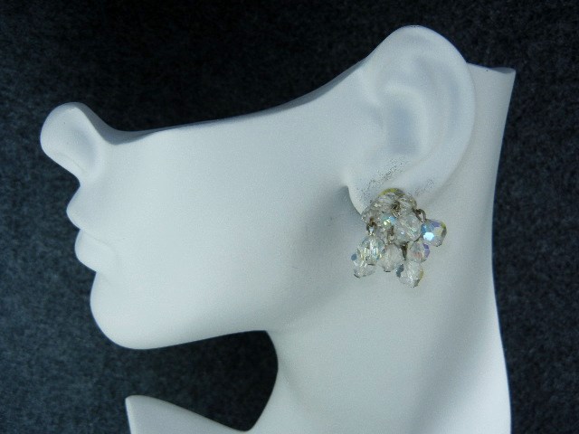 Crystal Beads Clip Earrings USA