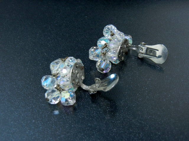 Crystal Beads Clip Earrings USA