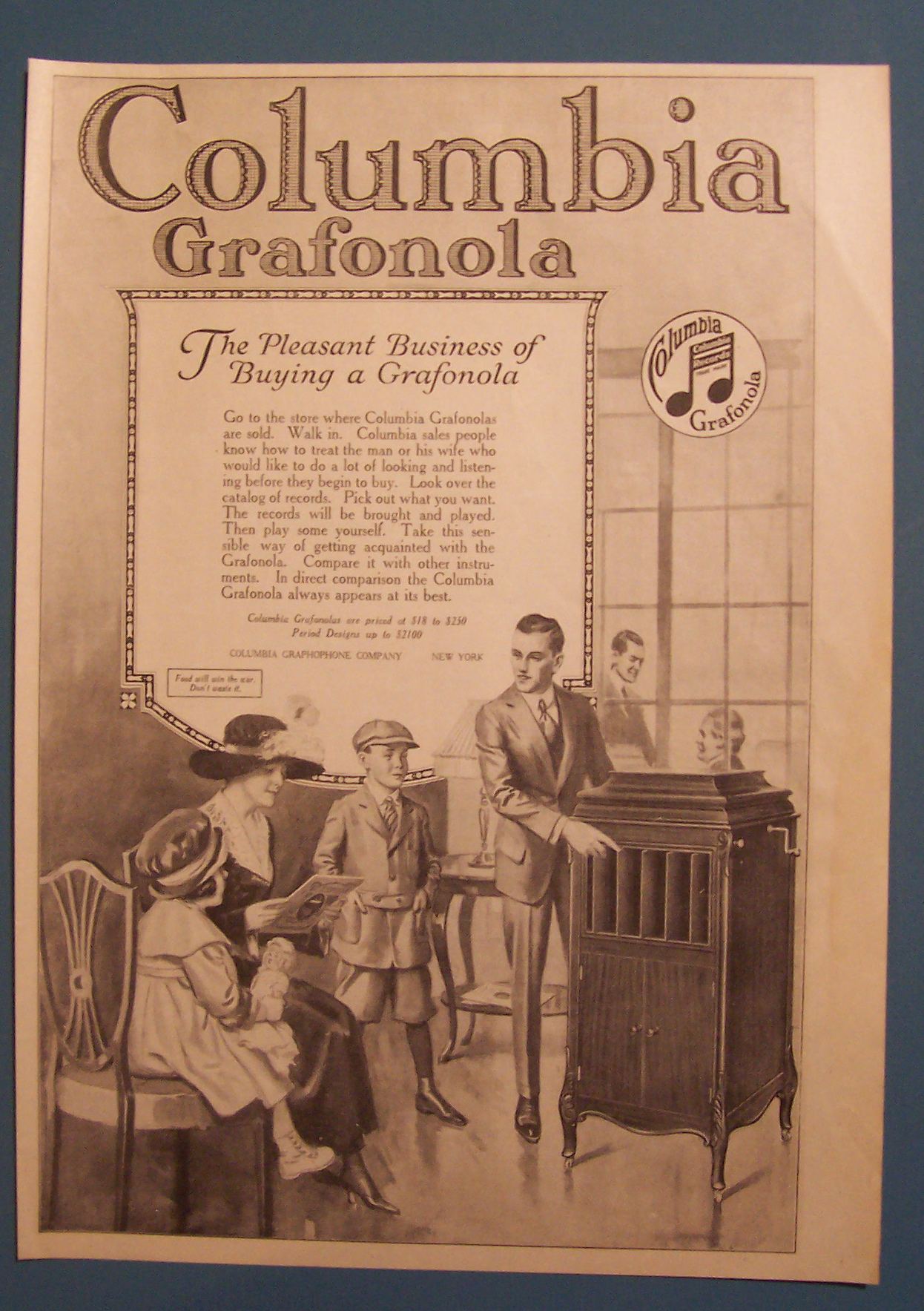 1918  Columbia  Grafonola