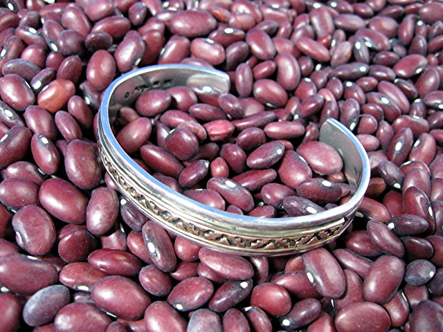 Navajo 14K Gold Sterling Silver Melvin Nesuse Cuff