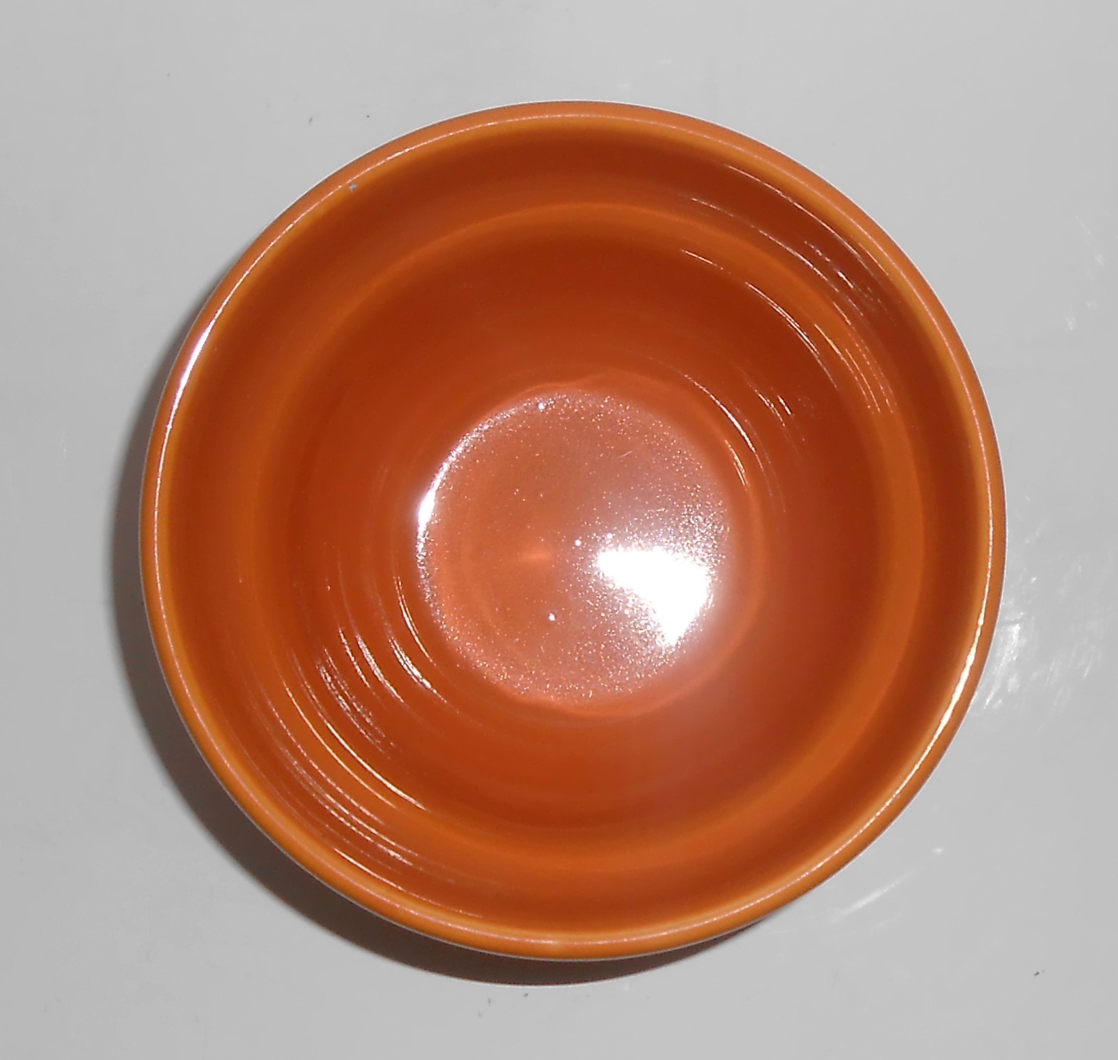 VINTAGE Coors Pottery Rosebud Orange Open Apple Baker 2