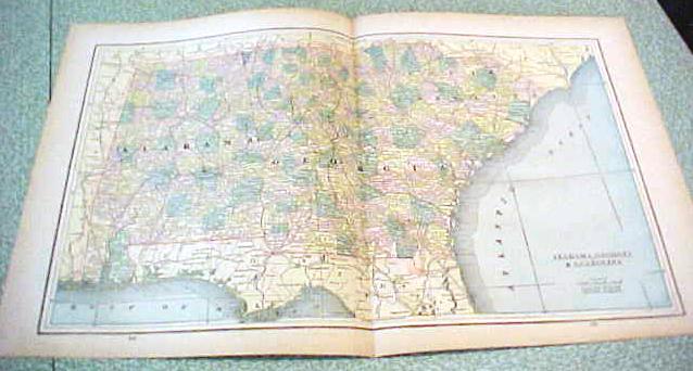 Map Alabama Georgia South Carolina 1894 Lg Foldout