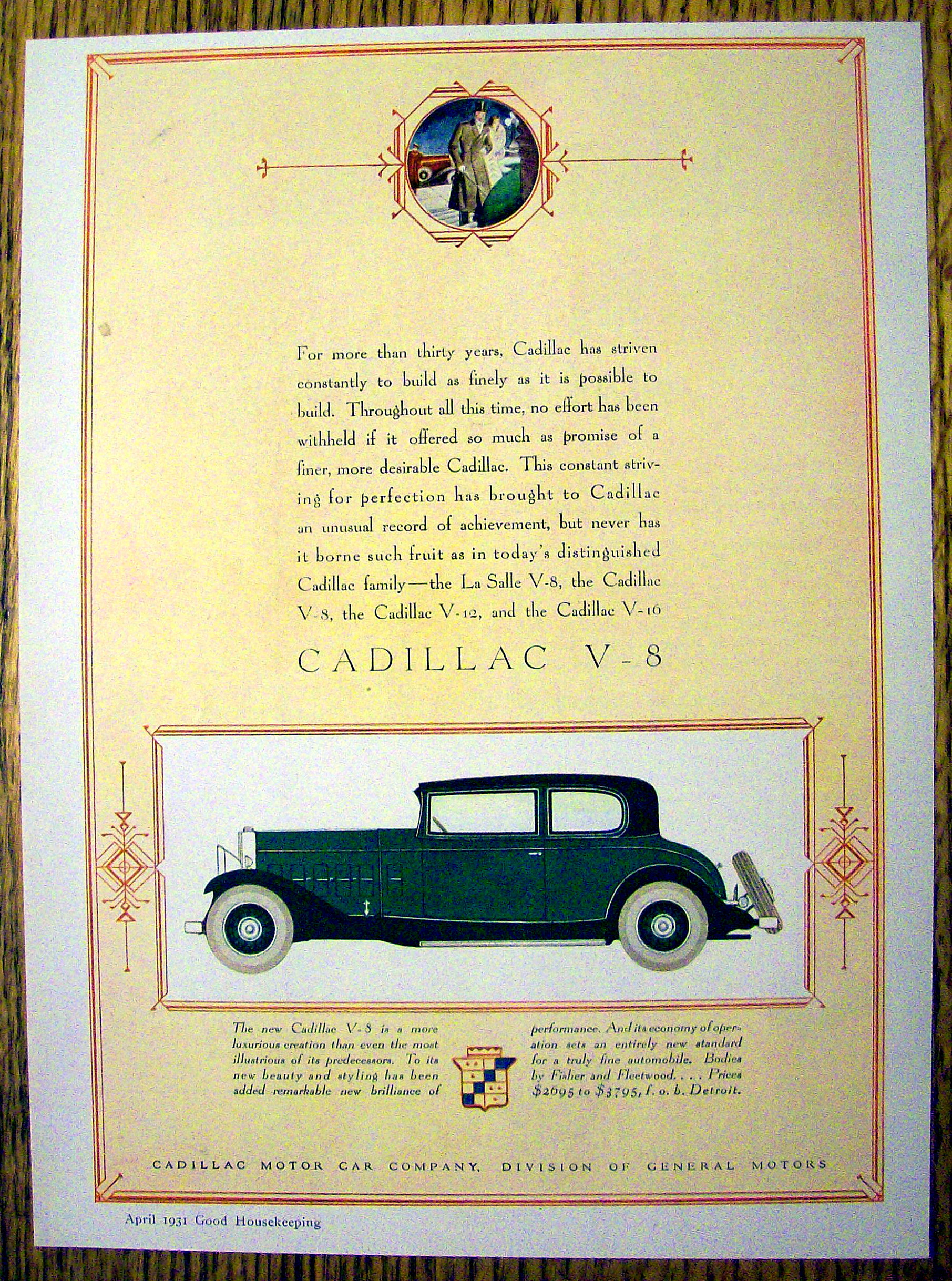 1931 Cadillac with the Cadillac V-8