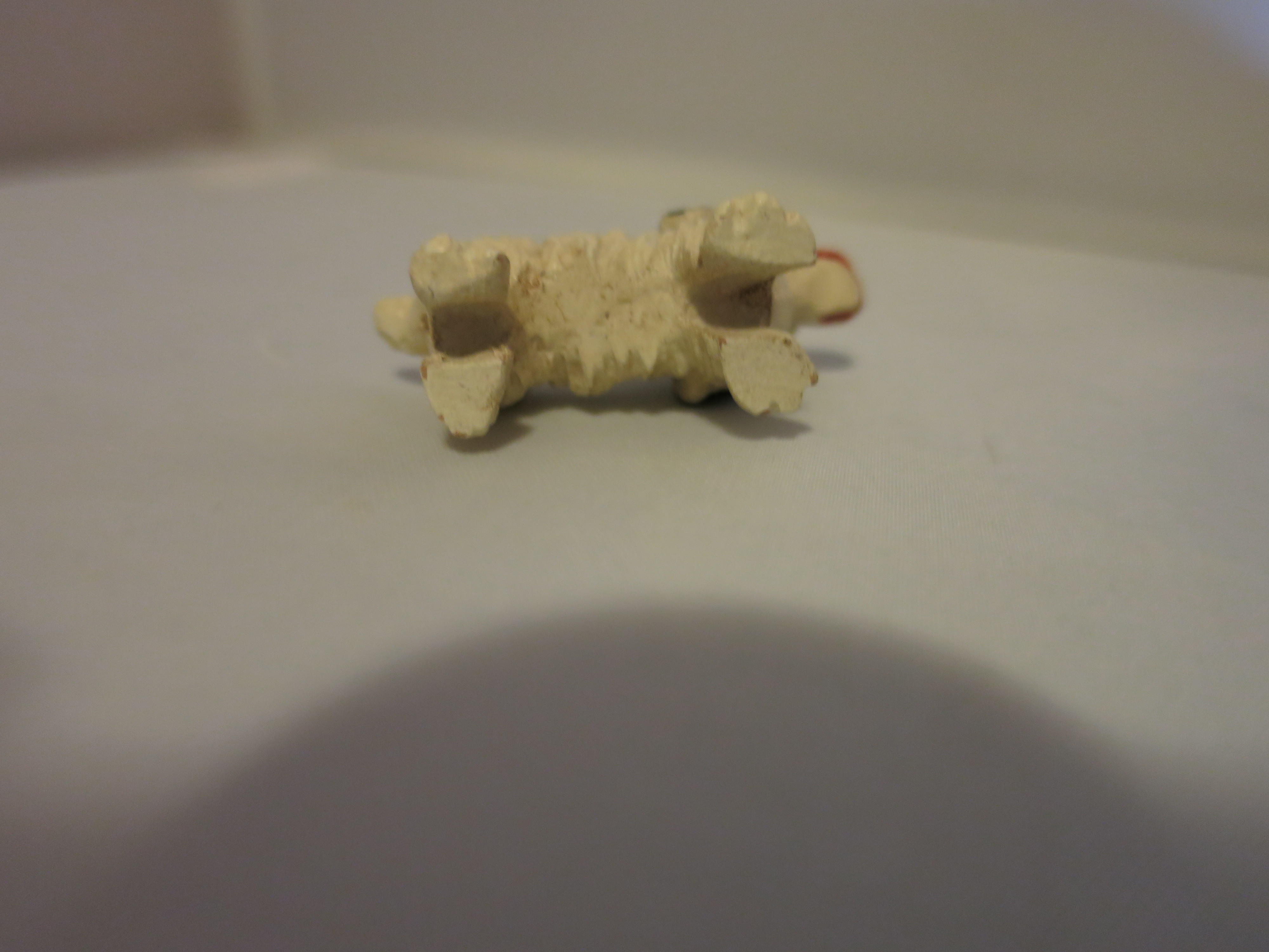 Antique Miniature Dog Figurine Hard Plastic Doll House