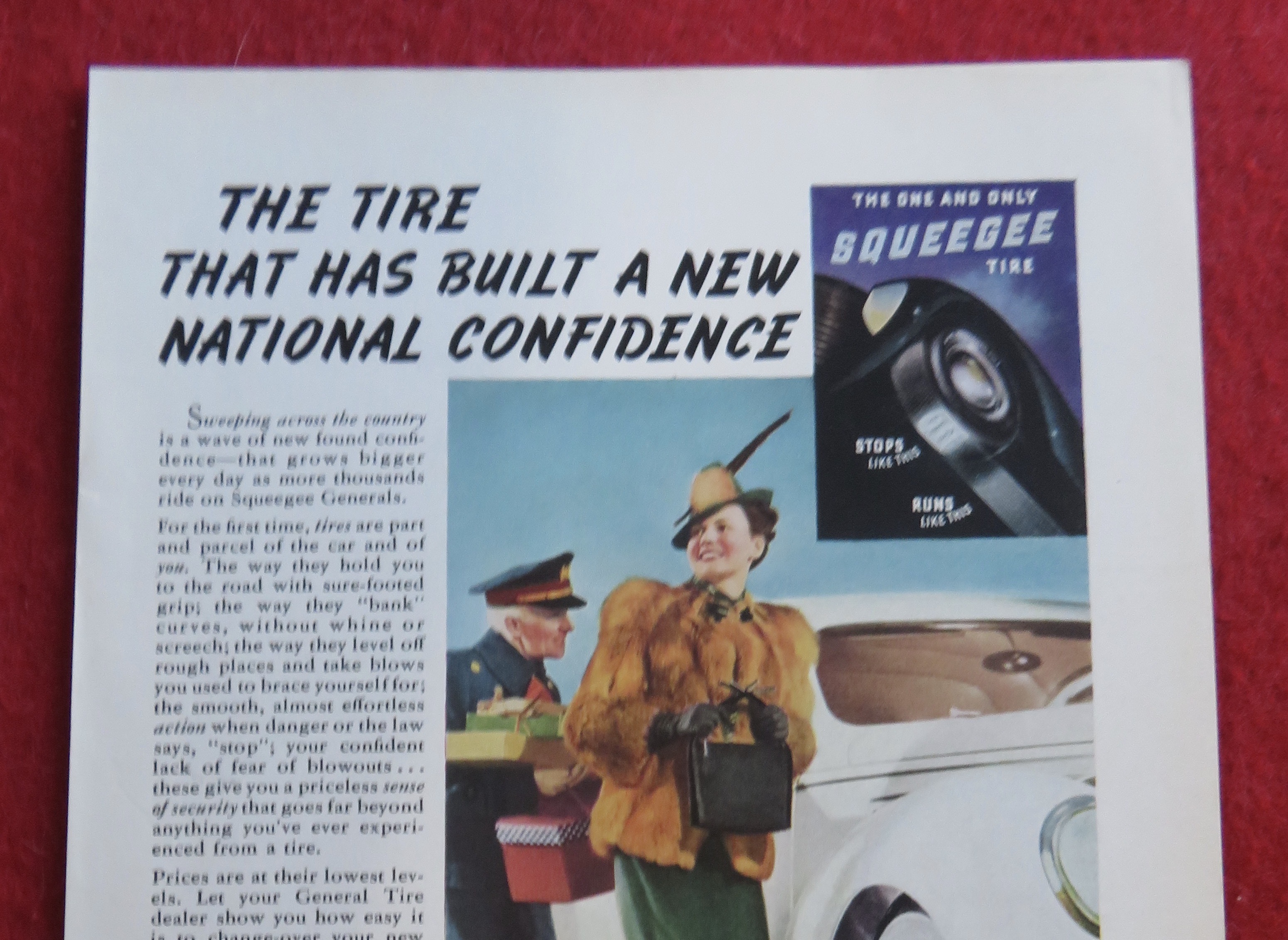 1939 General Tires with Woman Getting Out Of The Car