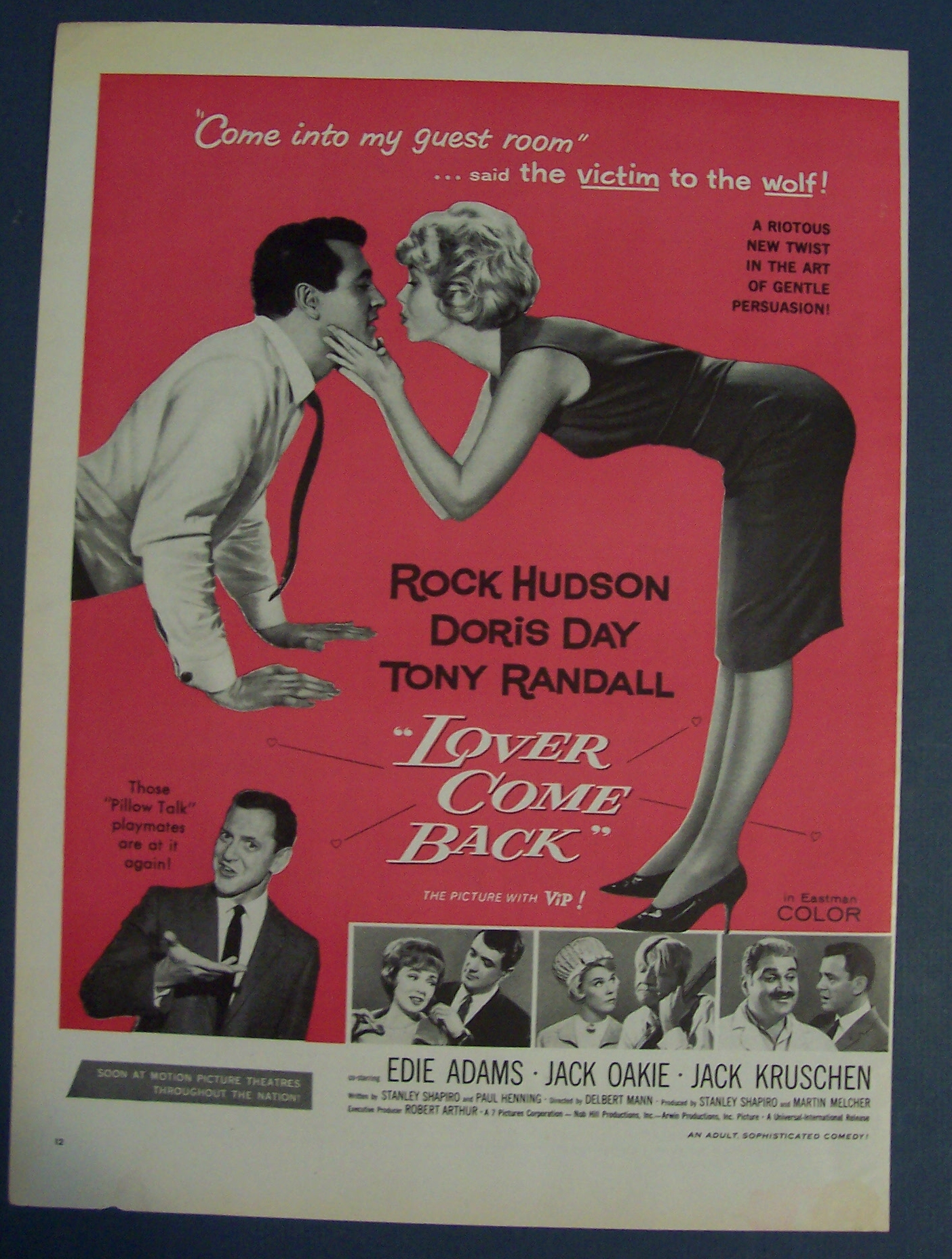 1961 Movie Ad For Lover Come Back