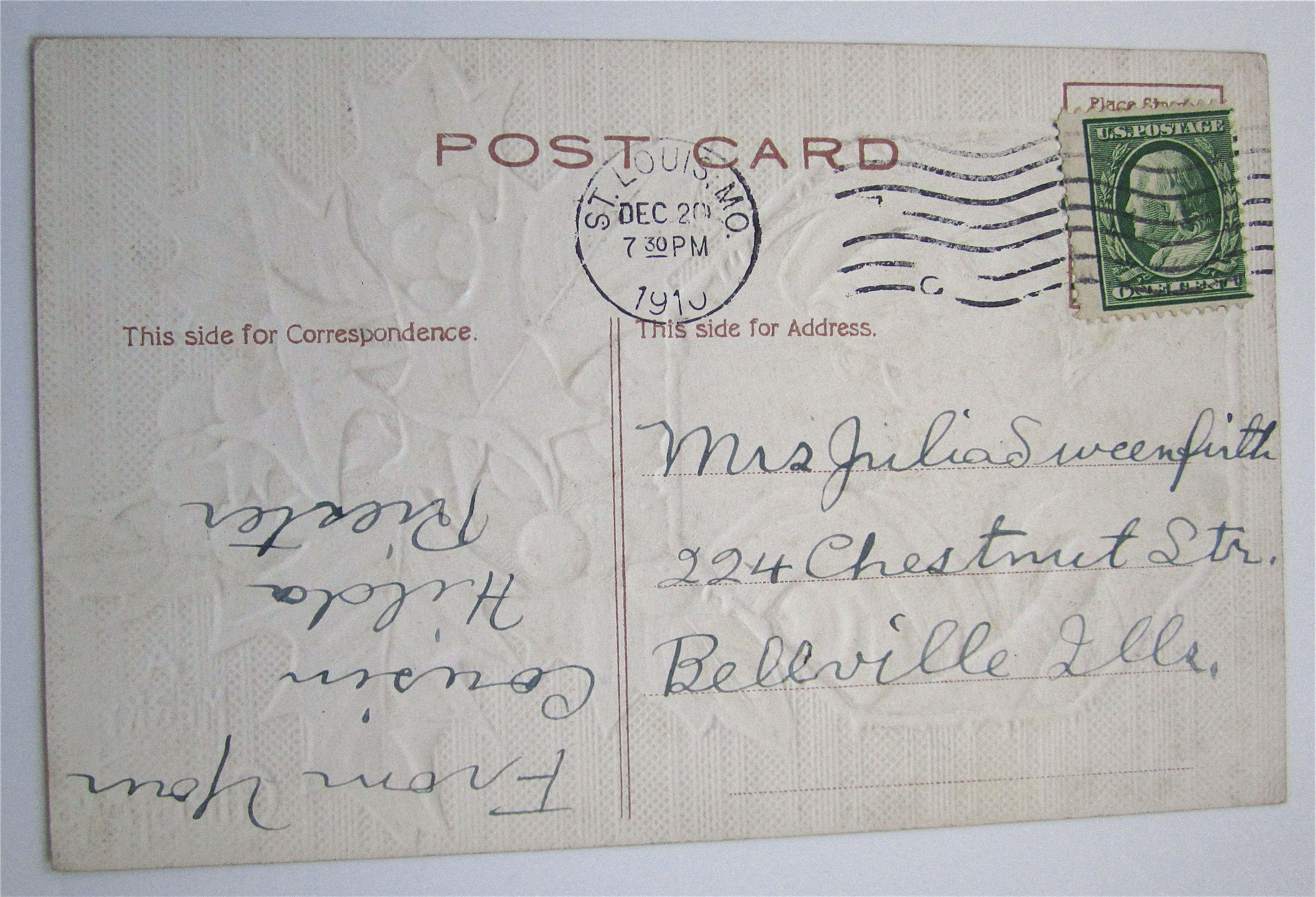 Woman With Hat Postcard