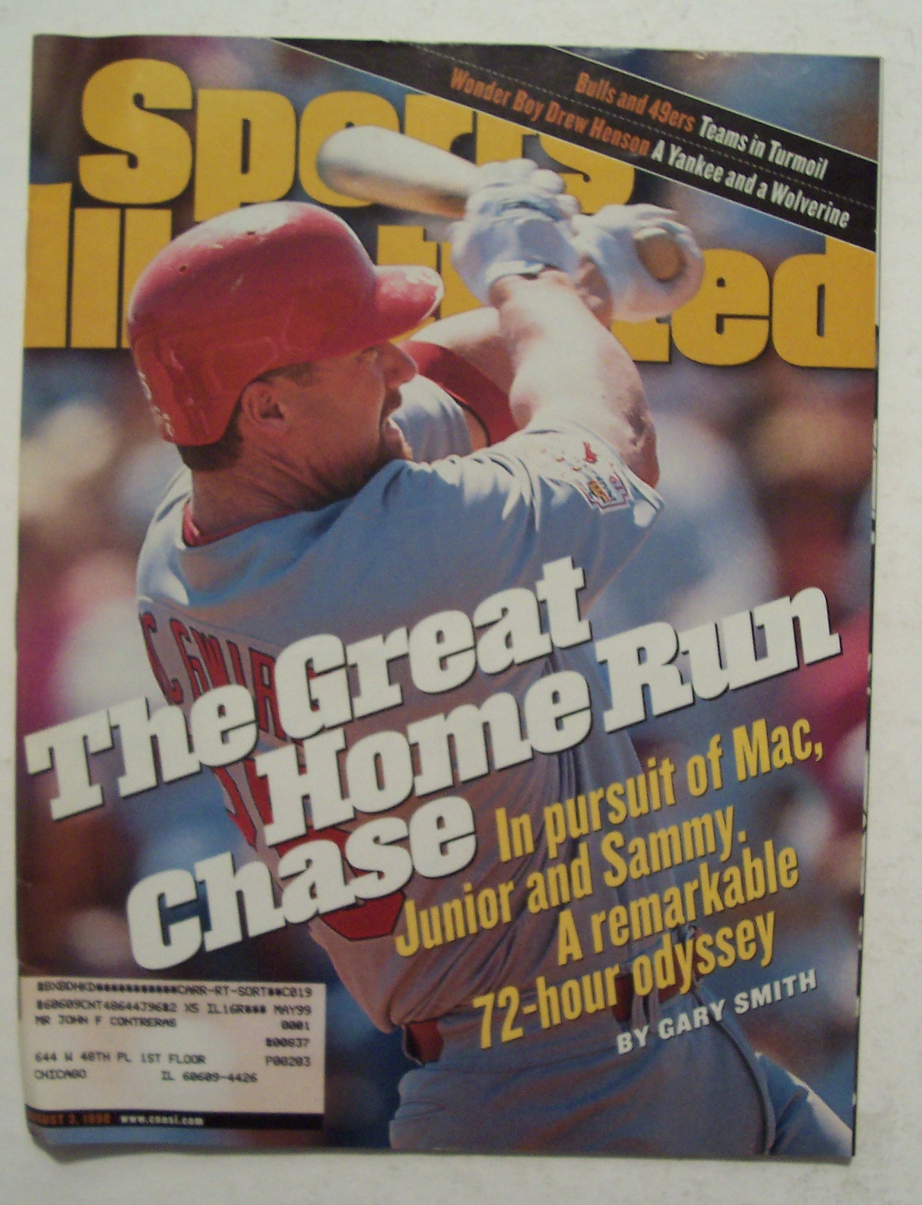 Sports Illustrated Magazine-August 3, 1998-Mark McGwire