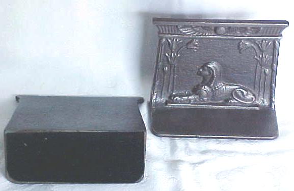 Egyptian Sphinx Bookends Ornate Metal