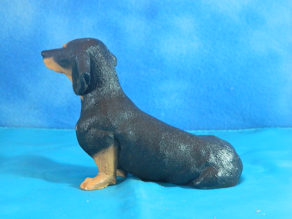 Marty Sculpture 1986 Resin Dachshund Dog