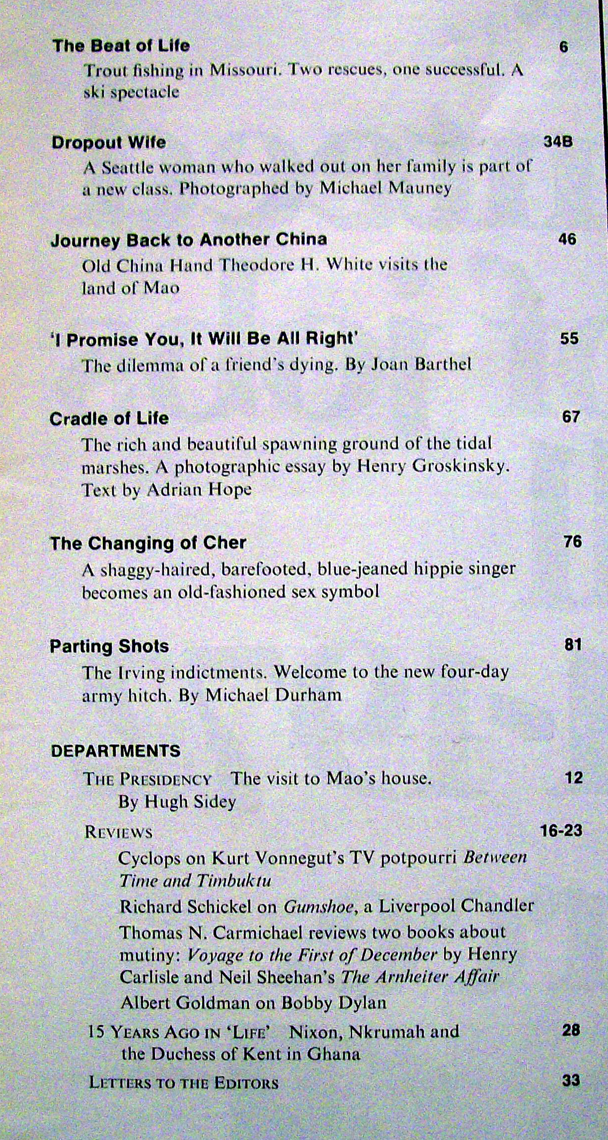 Life Magazine March 17, 1972 Dropout Wife