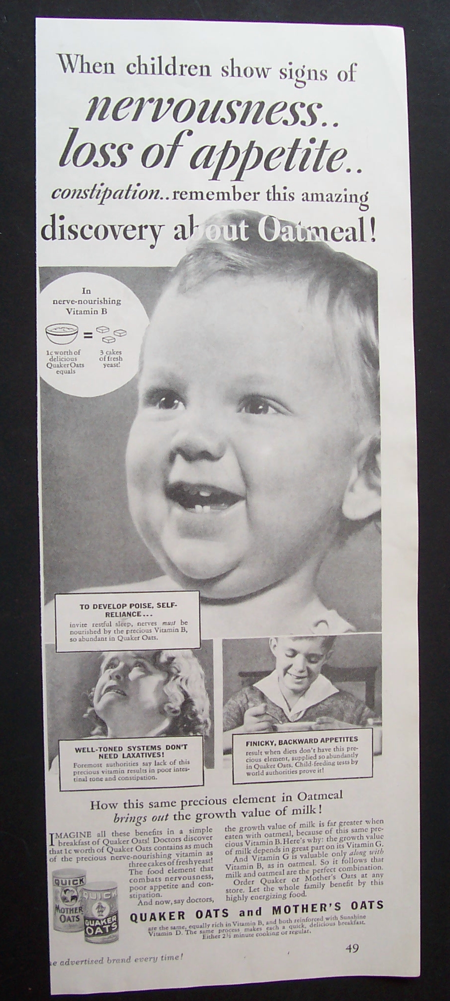 1935  Quick  Quaker  Oats  Cereal