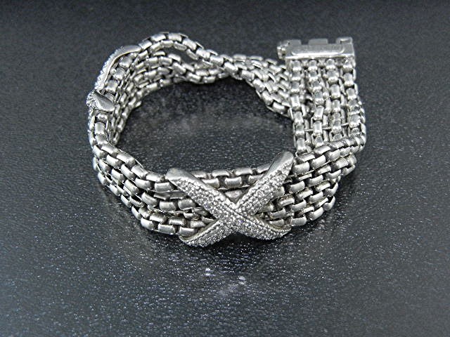David Yurman Diamond 18K Gold Sterling Silver Bracelet