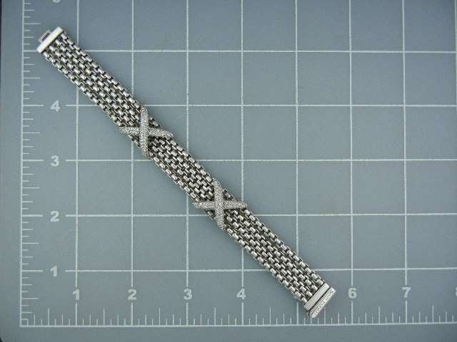 David Yurman Diamond 18K Gold Sterling Silver Bracelet
