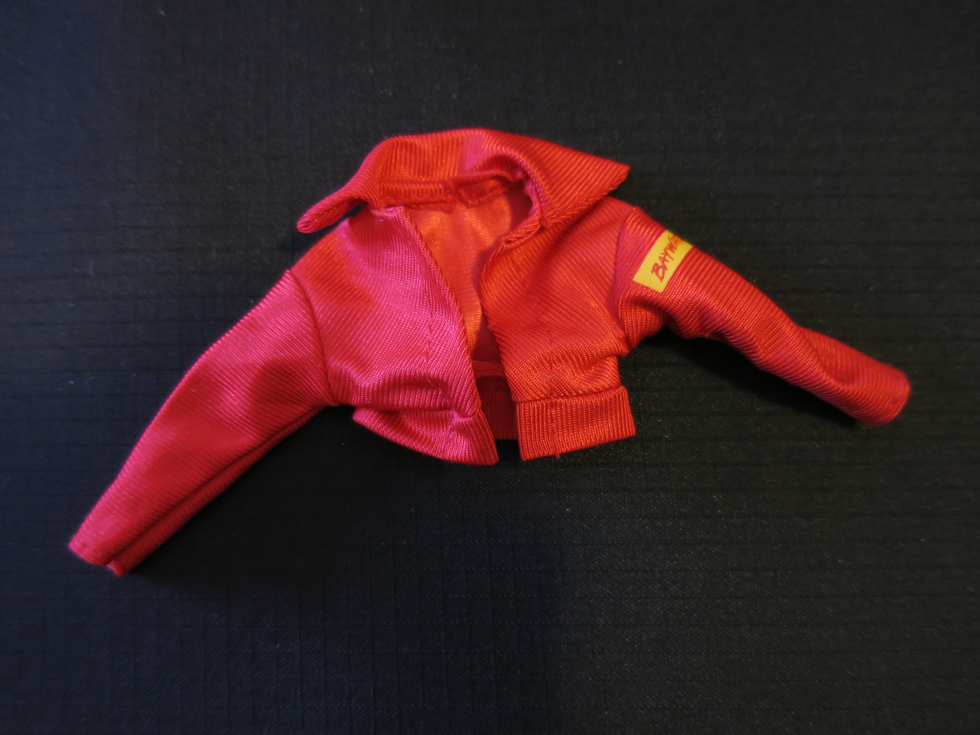 Barbie Doll Red Cropped Bay Watch Coat Jacket No Tag