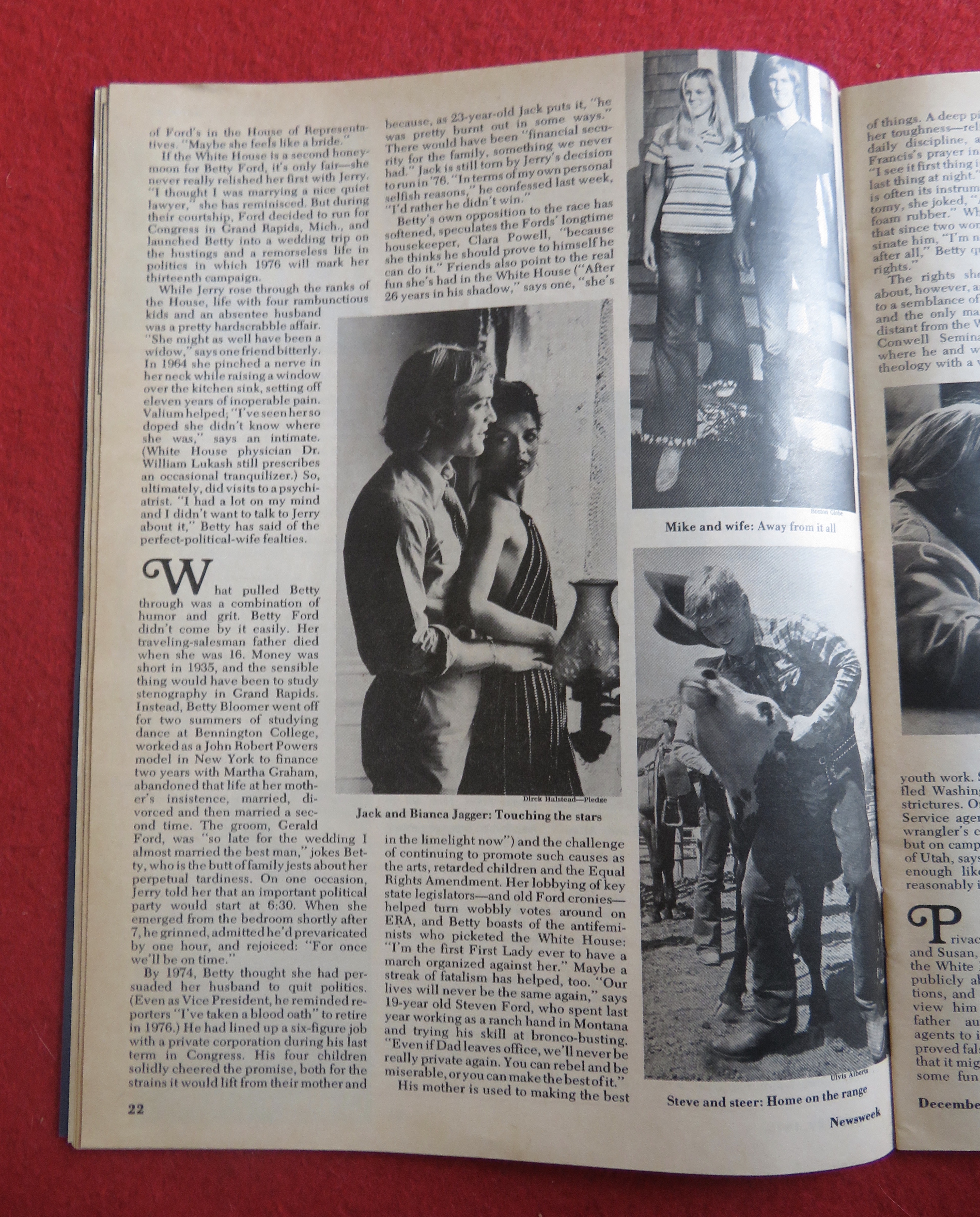 Newsweek Magazine December 29, 1975 Betty Ford