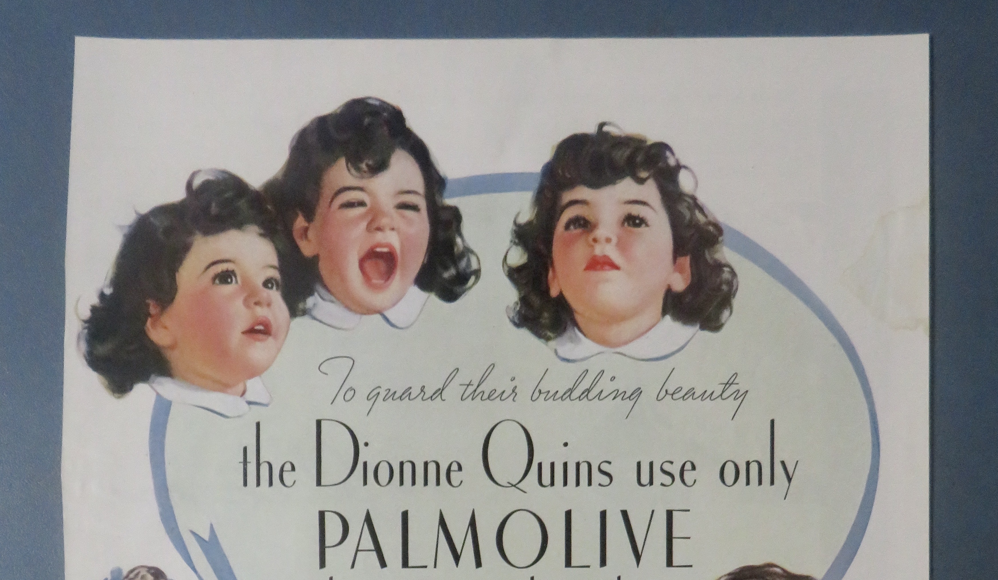 1936 Palmolive Soap with the Dionne Quintuplets