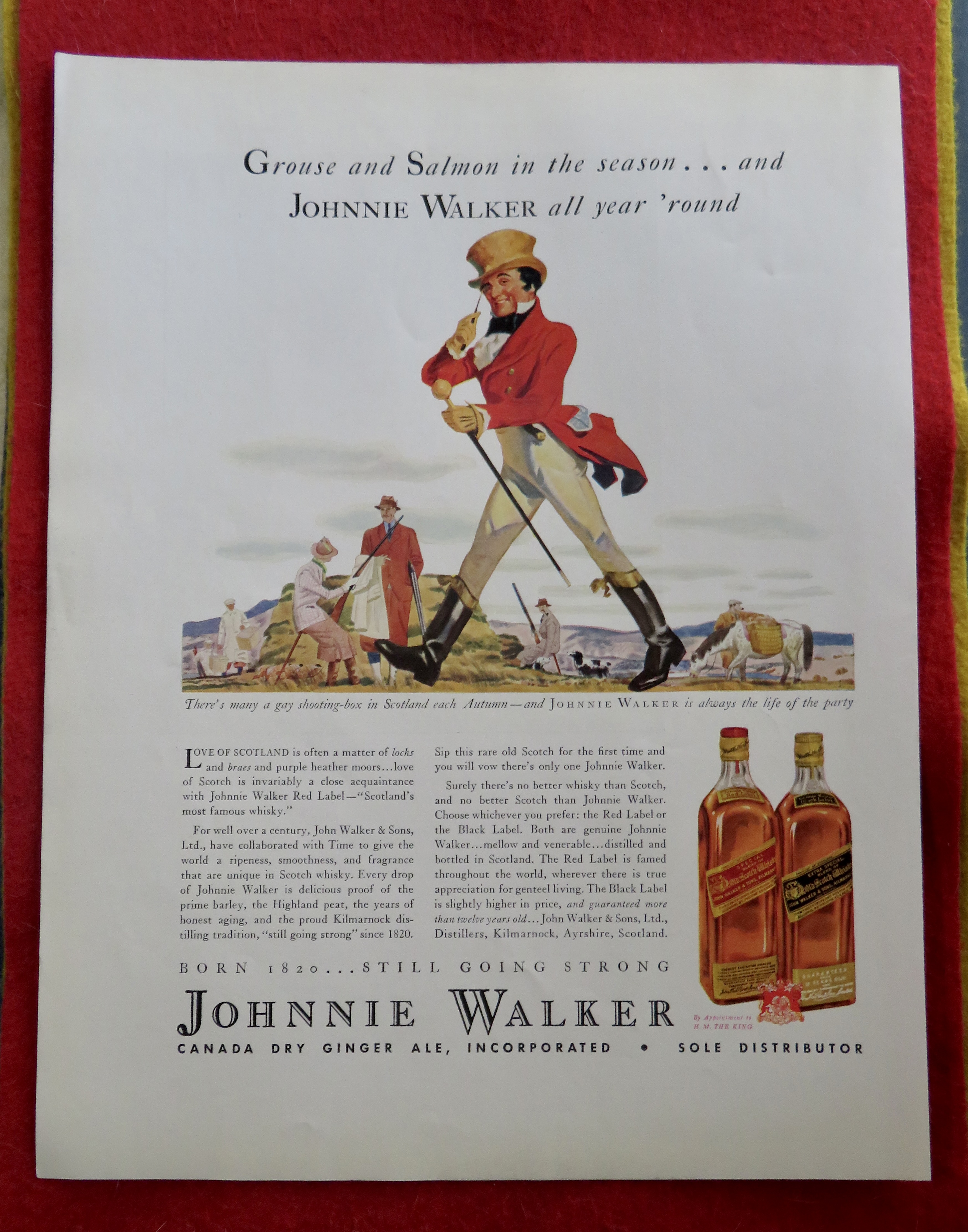 1934 Johnnie Walker Whiskey with Johnnie Walker
