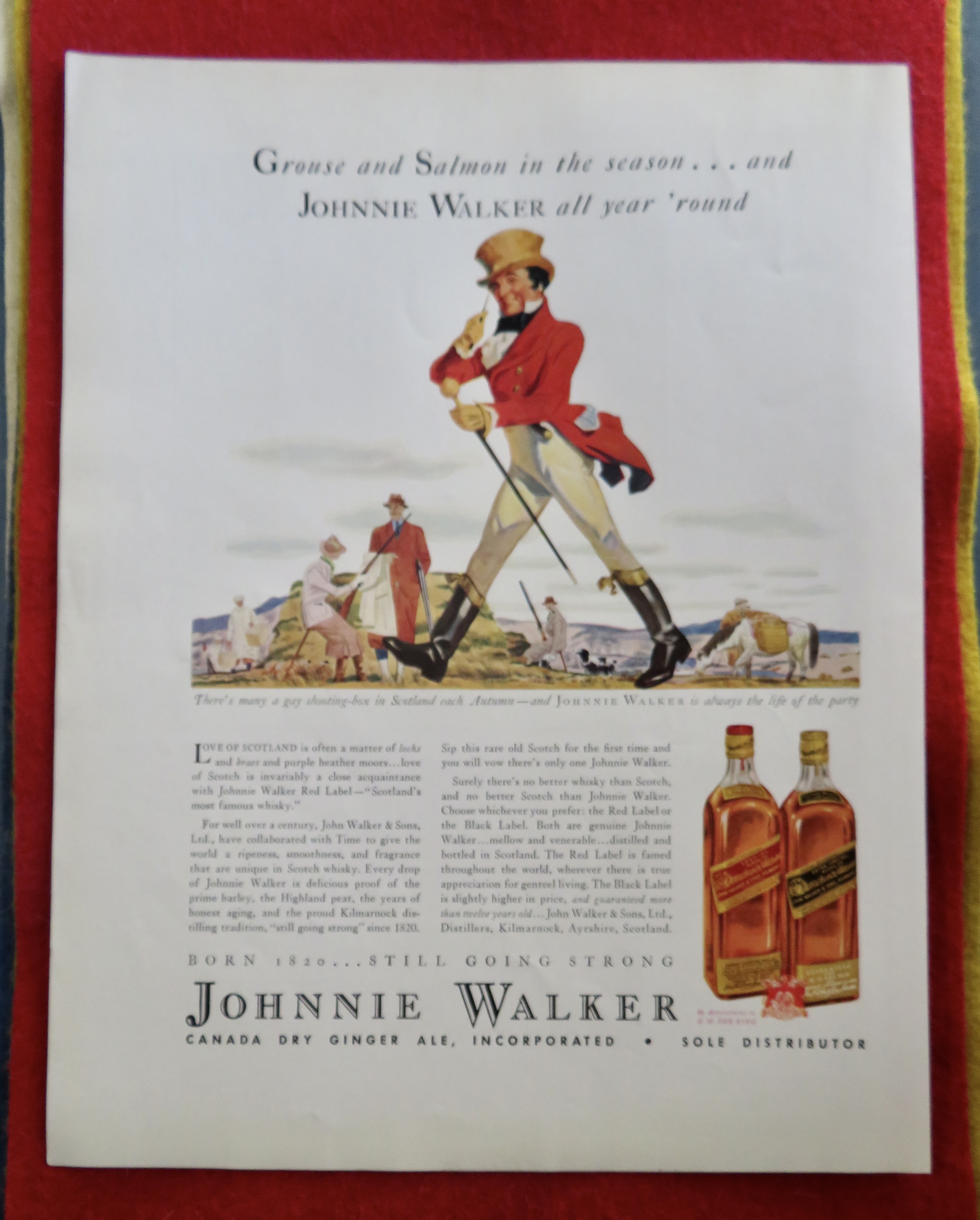 1934 Johnnie Walker Whiskey with Johnnie Walker